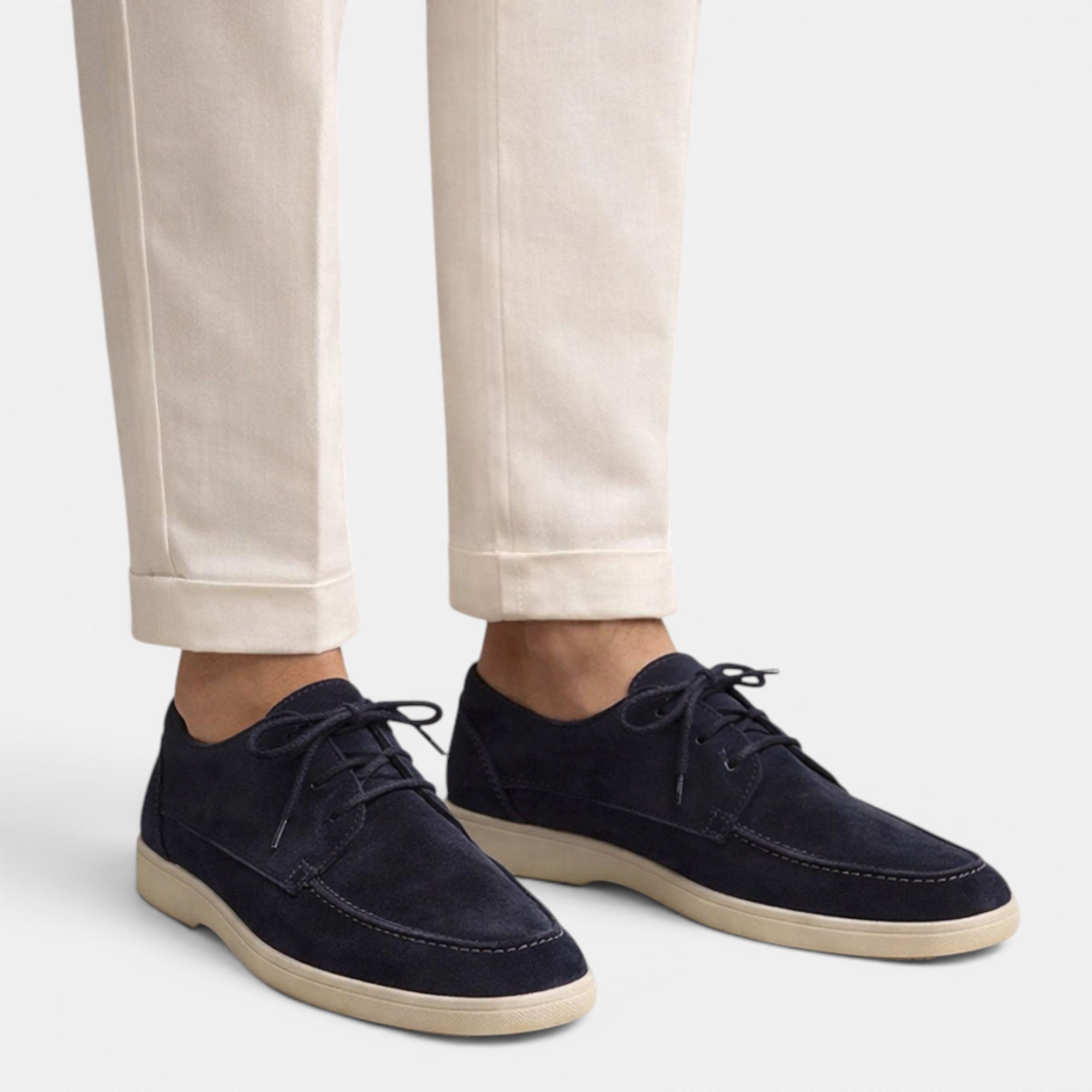 Ellmont London | Men's Leather Look Classic Lace-Up Summer Loafers
