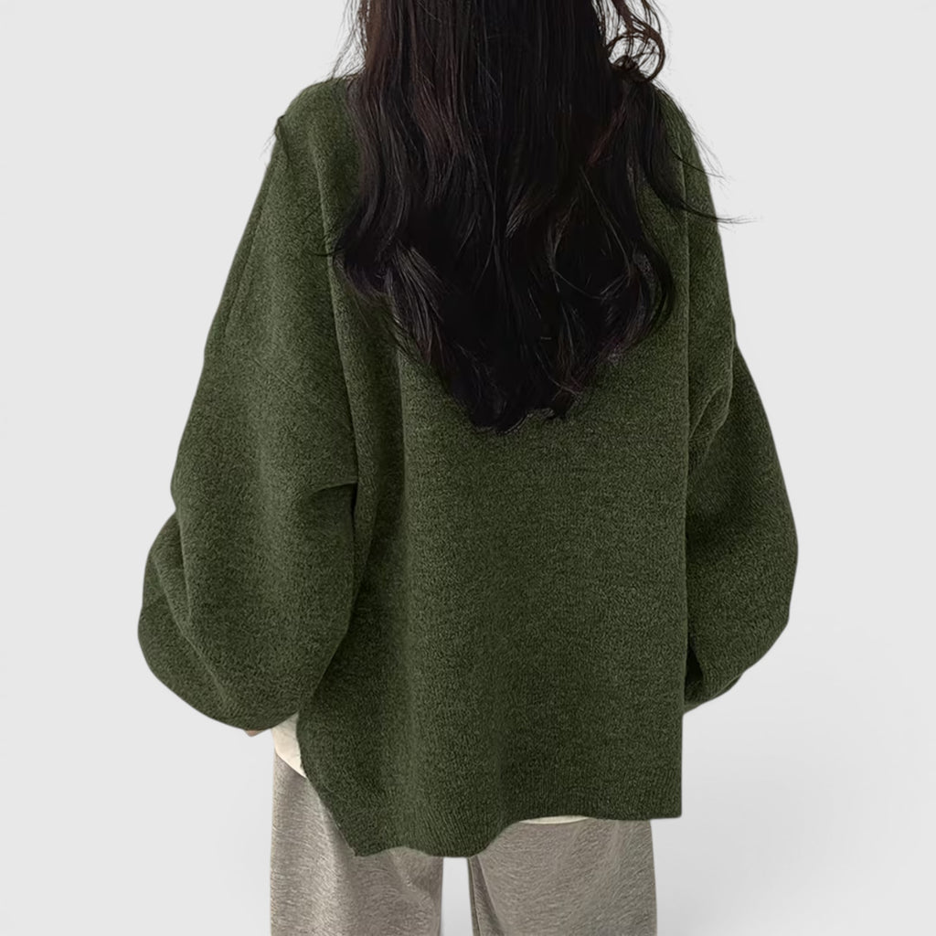 Iris | Women's Crewneck Sweater Long Sleeve Casual Knit Fall Winter Top