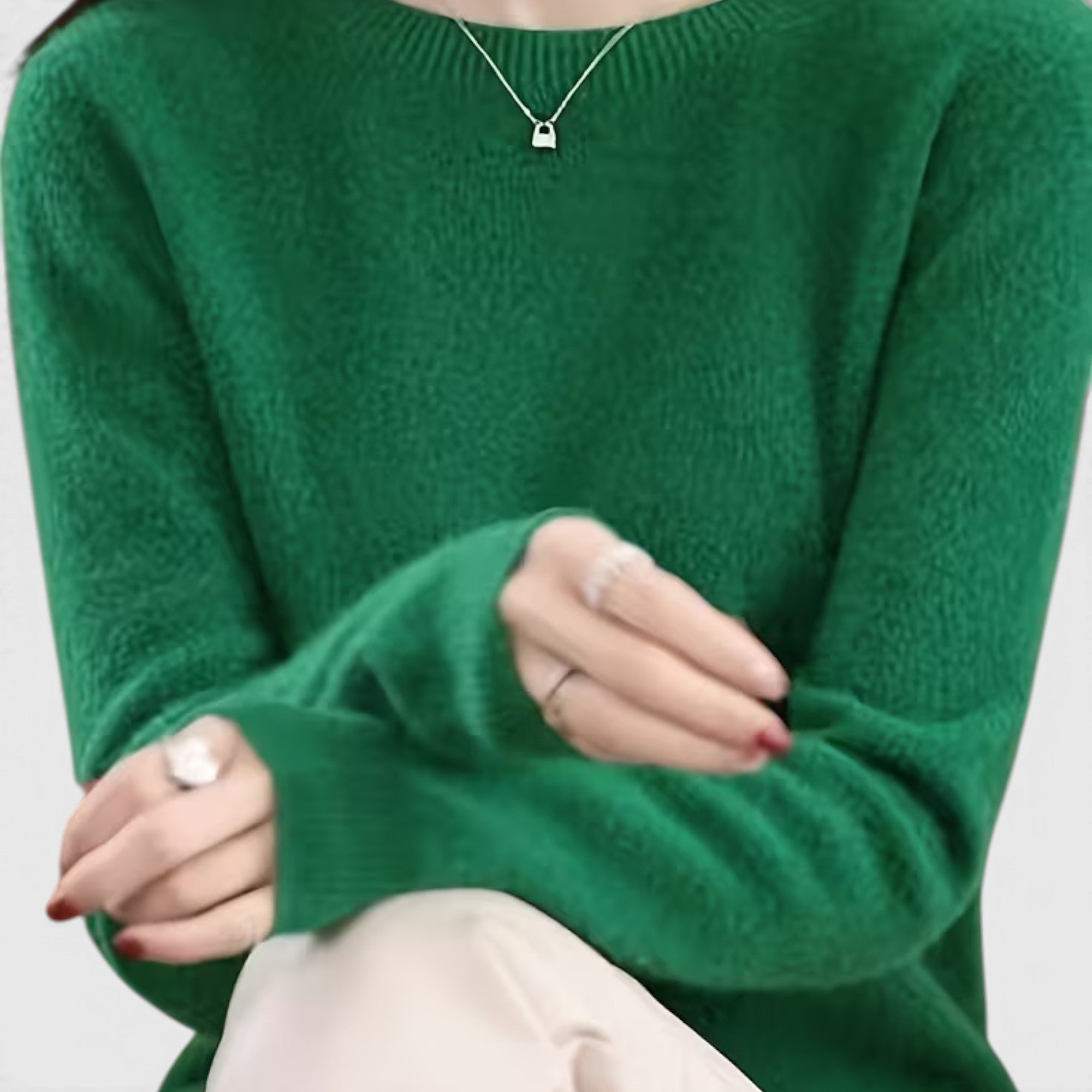 Juno | Women's Crewneck Sweater – Casual Loose Fit Everyday Knit Top