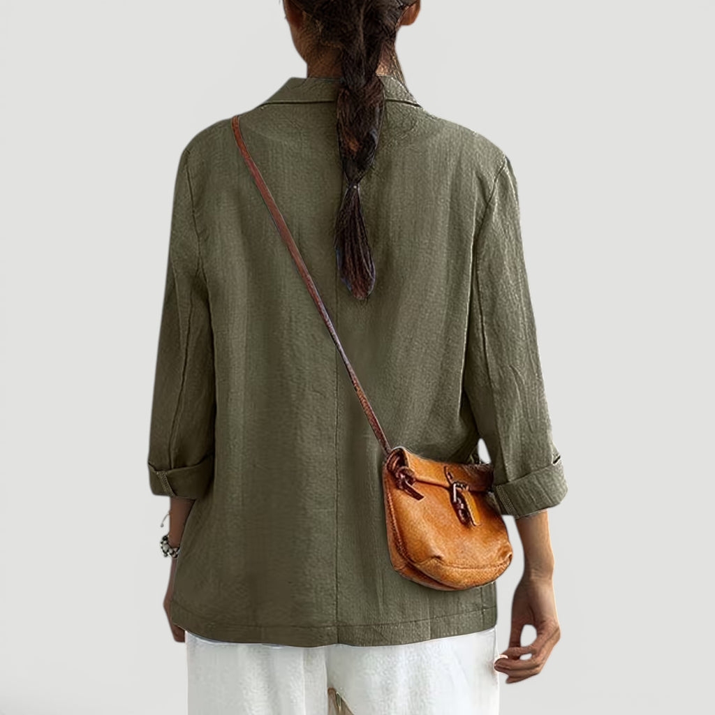 Ellmont London | Women's Summer 2 Button Blazer Jacket with Pockets