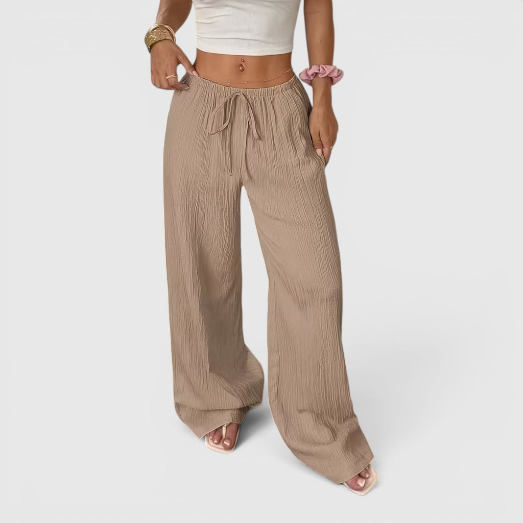 Greta | Women's Loose Straight Leg Trouser Set Lightweight Casual Outfit
