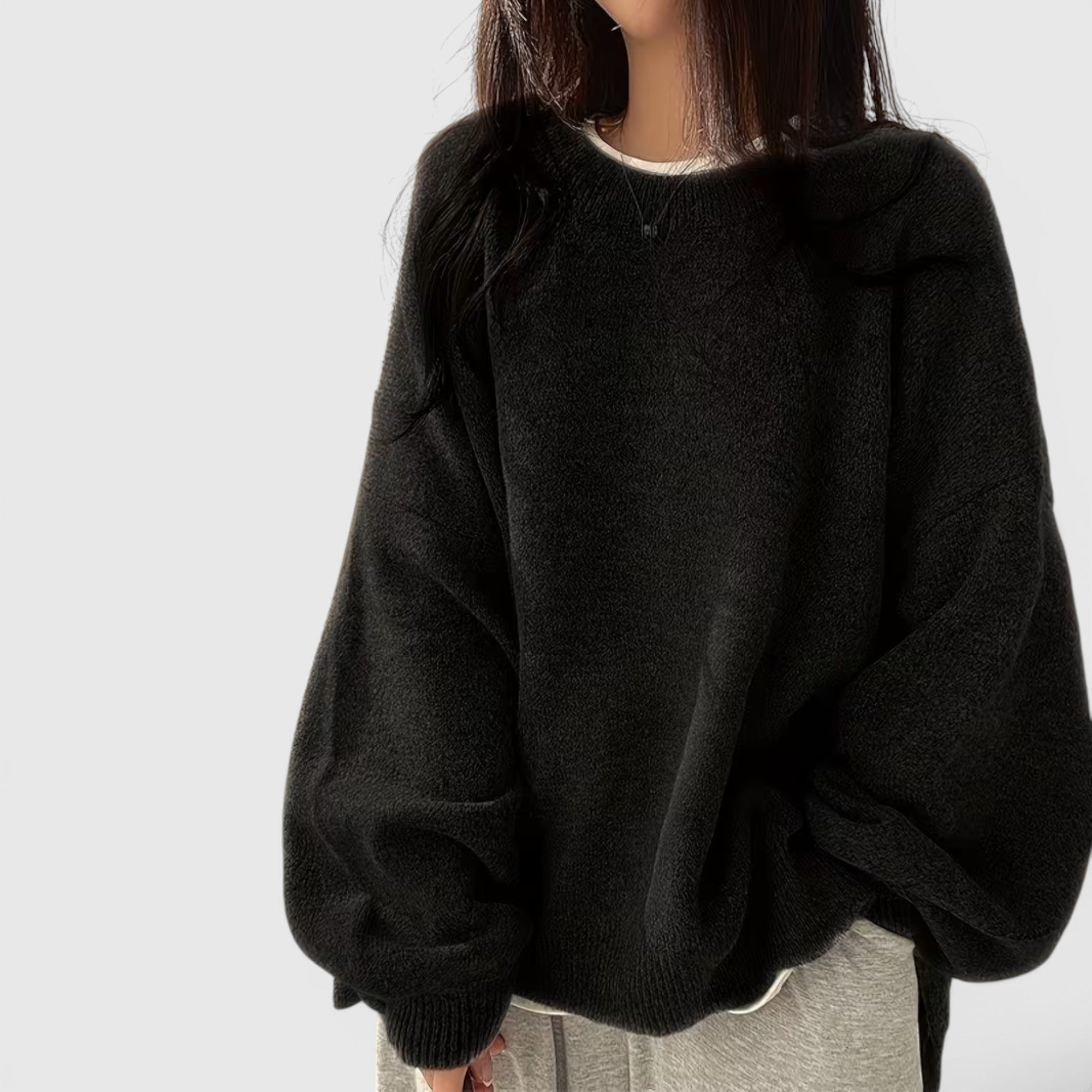Iris | Women's Crewneck Sweater Long Sleeve Casual Knit Fall Winter Top