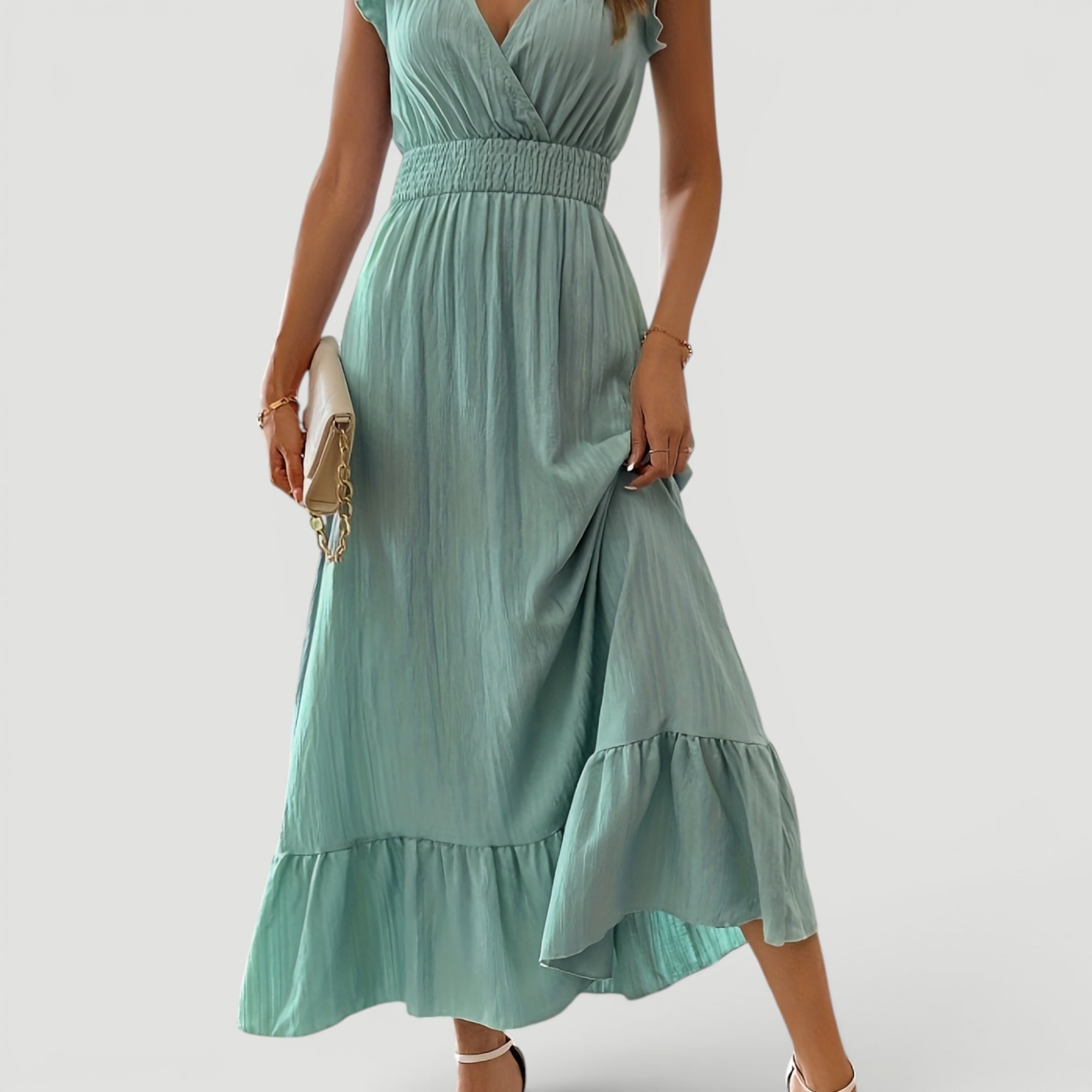 Ellmont London | Women’s Flowy V Neck Evening Summer Dress