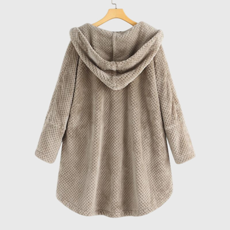 Poppy | Franca™ Fleece Jacket with Hood — Reversible Women's Coat