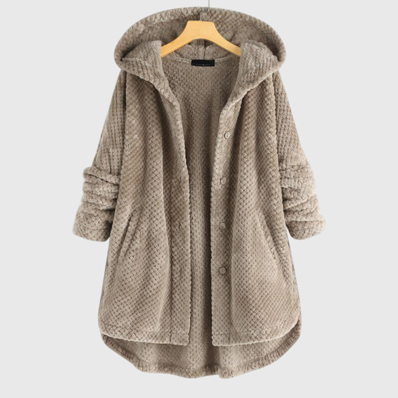 Poppy | Franca™ Fleece Jacket with Hood — Reversible Women's Coat