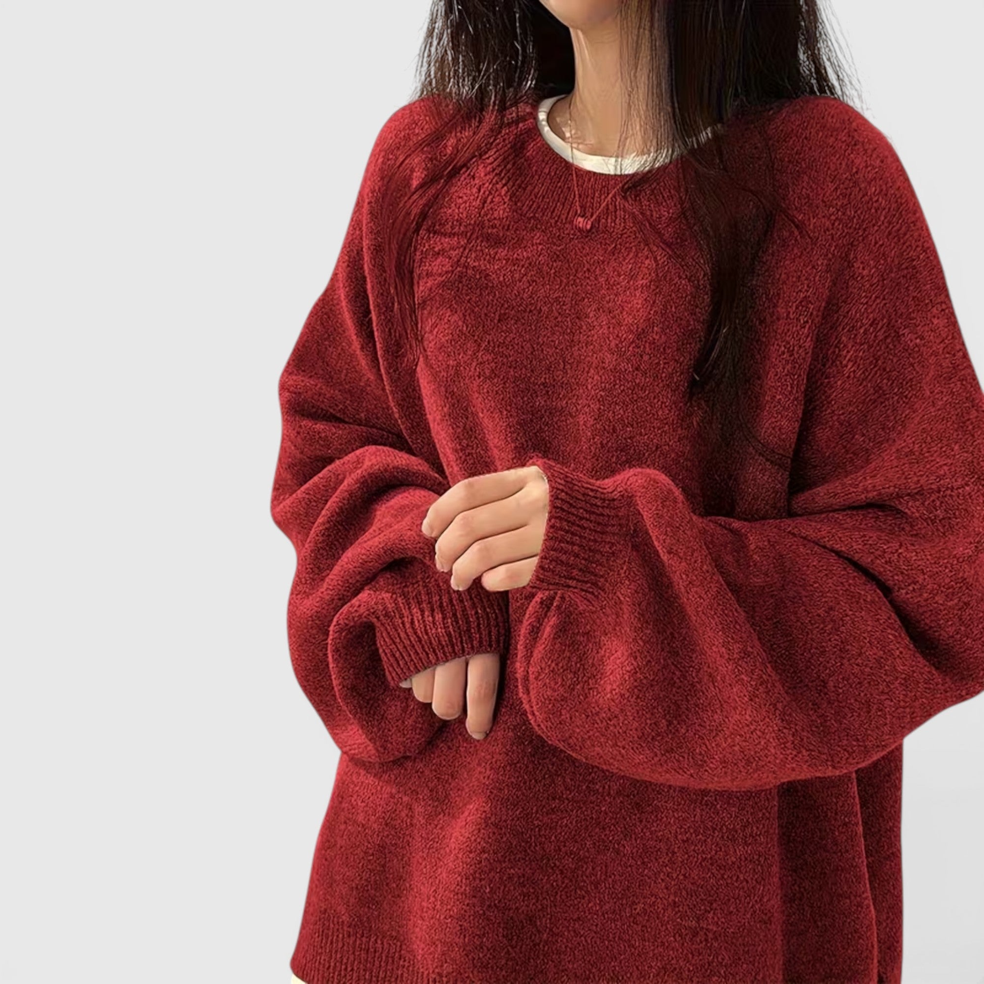 Iris | Women's Crewneck Sweater Long Sleeve Casual Knit Fall Winter Top