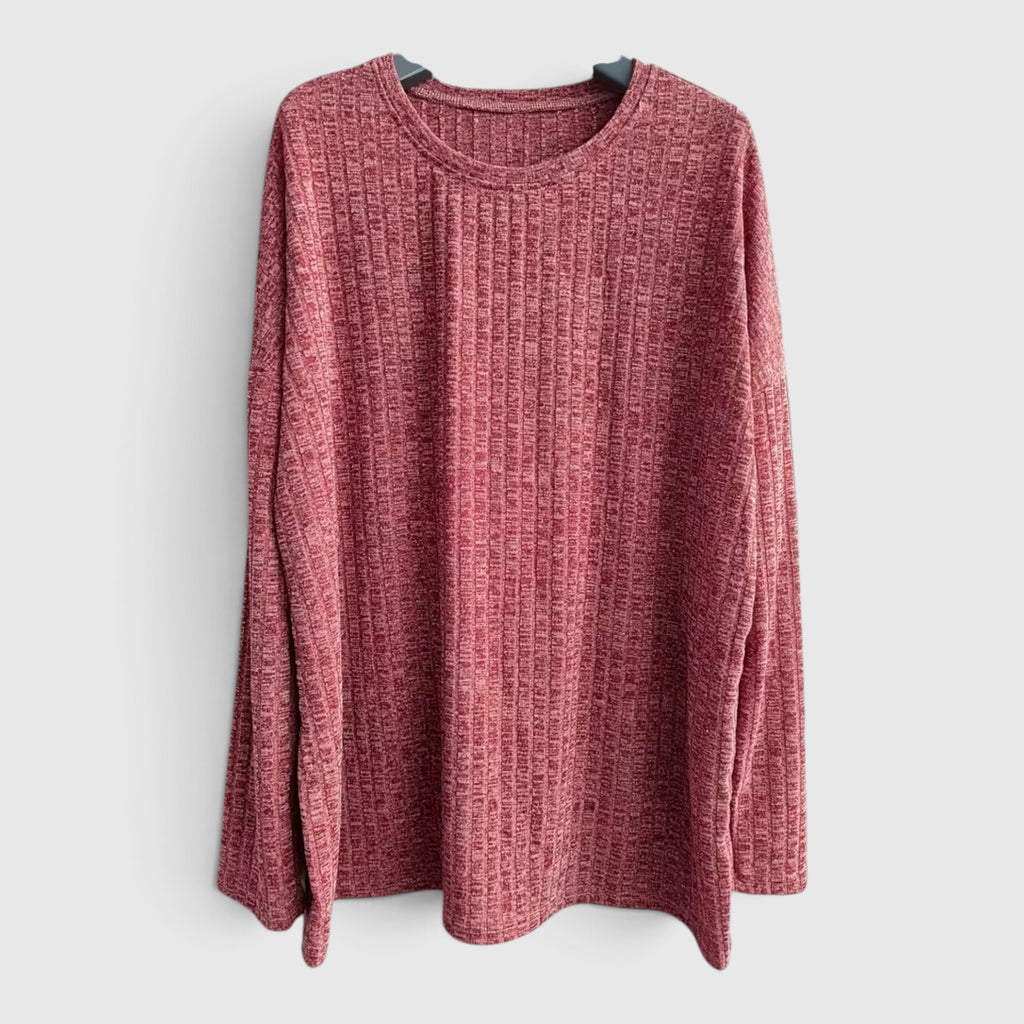 Lola | Women's Plus Size Crewneck Sweater – Relaxed Fit Long Sleeve Casual Top