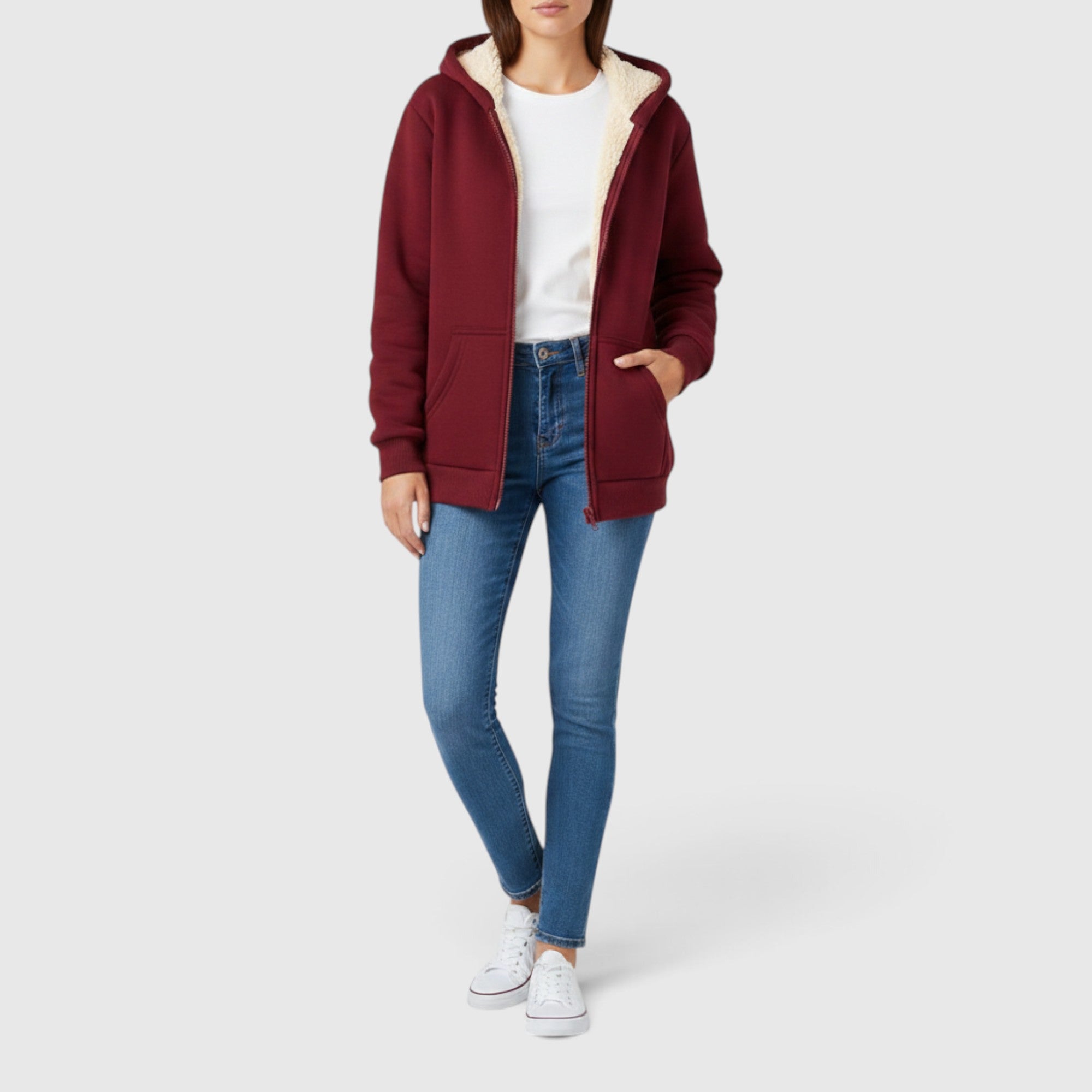 Marcus | Men's Zip-Up Fleece Lined Hoodie – Casual Winter Jacket