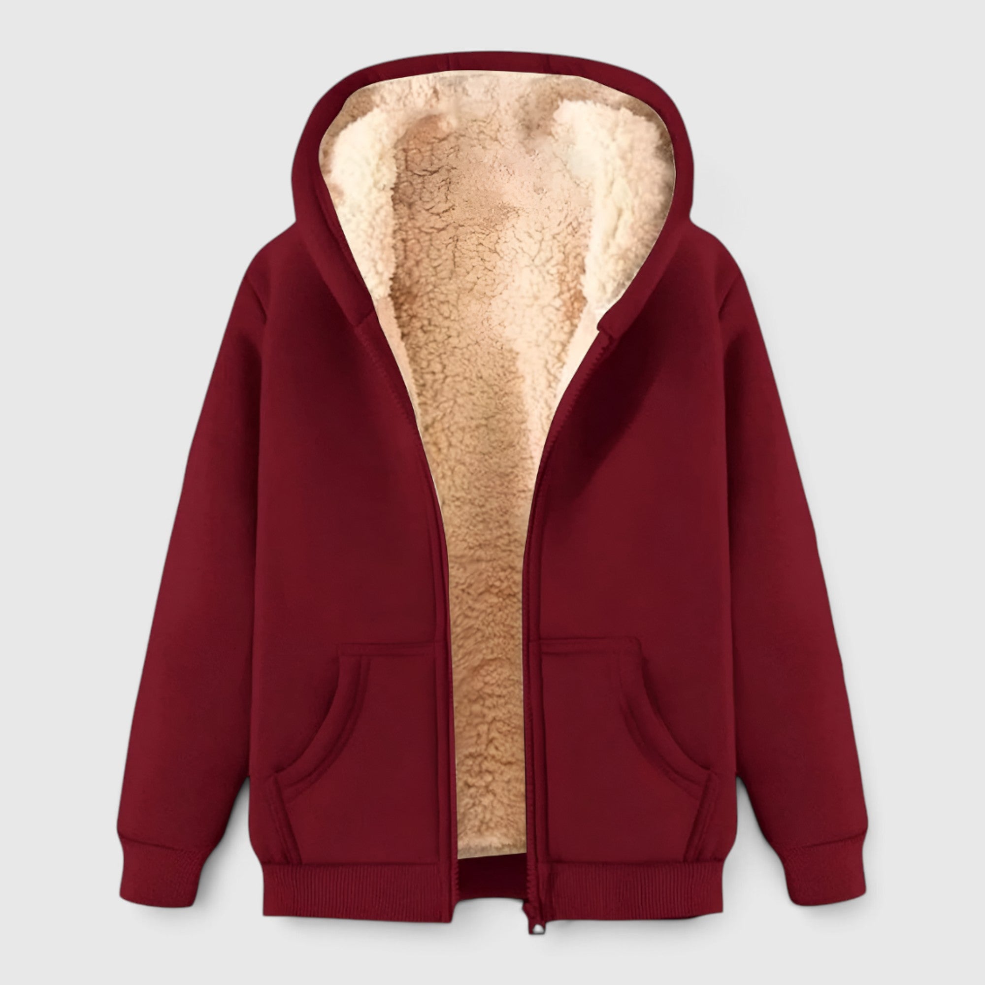 Marcus | Men's Zip-Up Fleece Lined Hoodie – Casual Winter Jacket