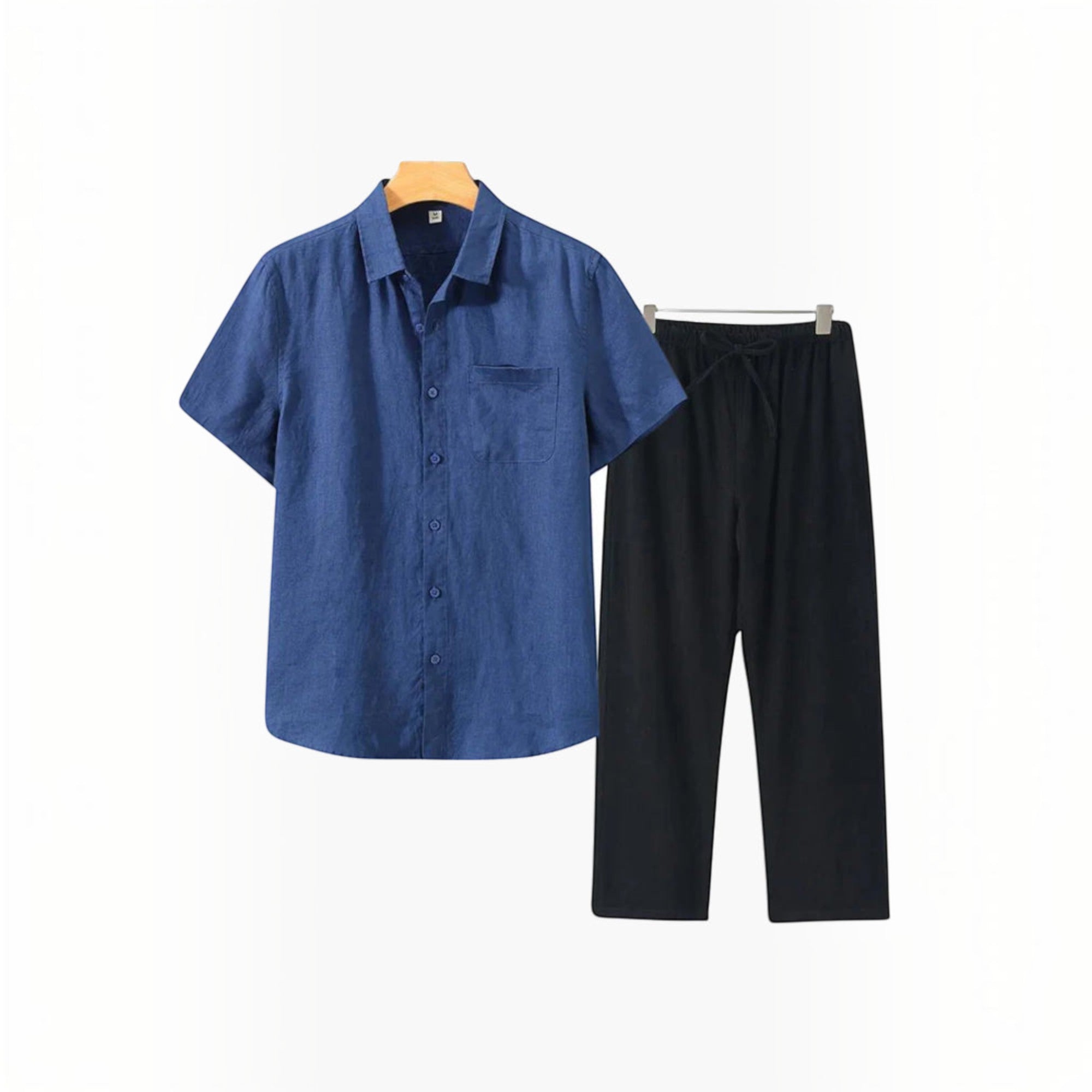 Ellmont London | Men's Linen Matching Shirt and Shorts Set