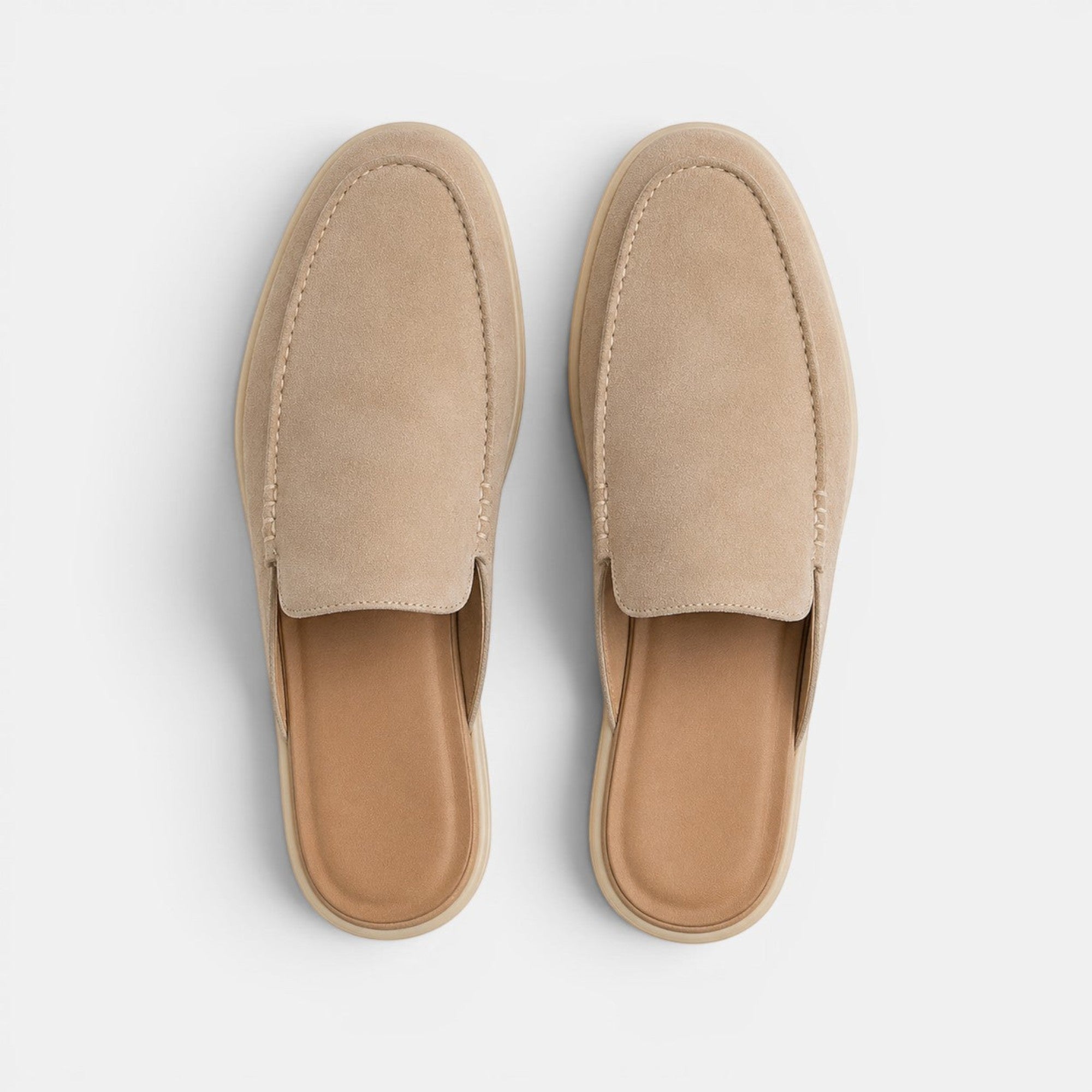 Ellmont London | Men's Breathable Suede Mules Lightweight Casual Slip-On Shoes