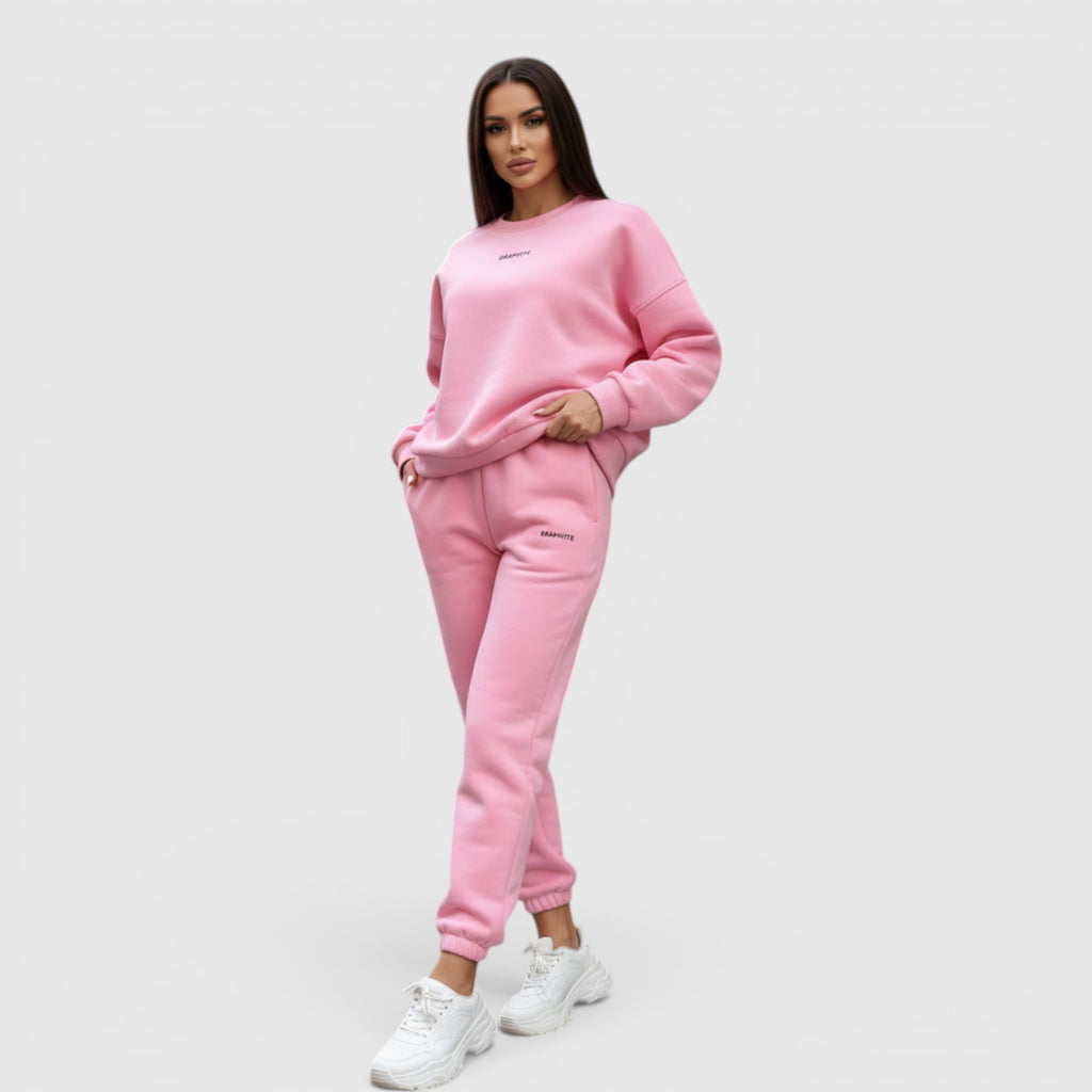 Hazel | Women's Loose Fit Embroidered Tracksuit Two-Piece Lounge Set