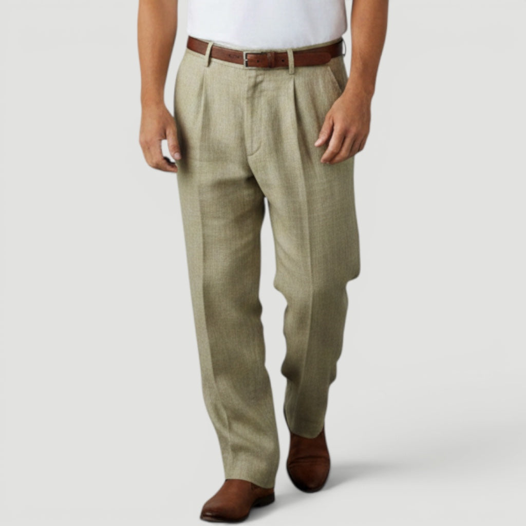 Ellmont London | Men’s Lightweight Business Casual Linen Trousers