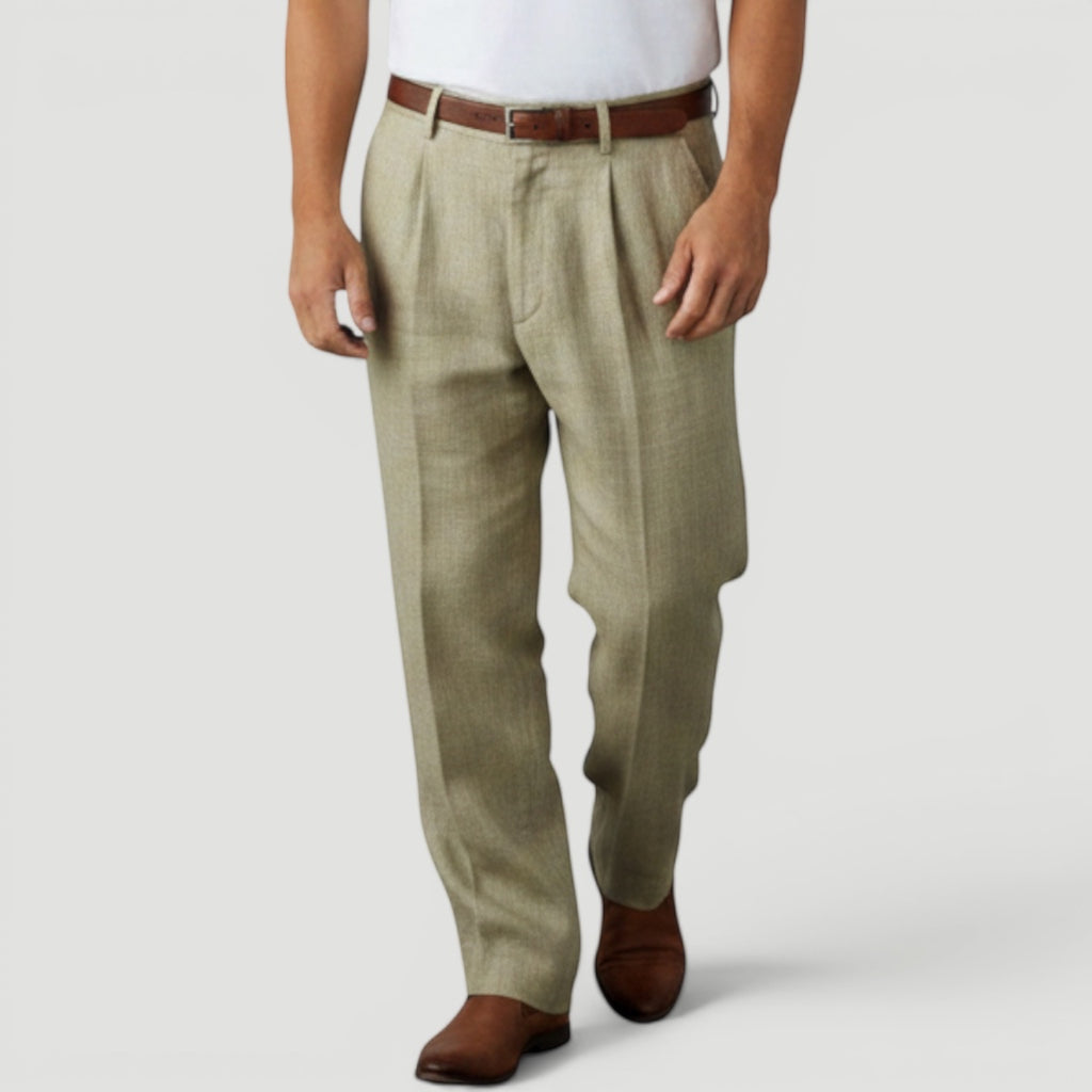 Ellmont London | Men’s Lightweight Business Casual Linen Trousers