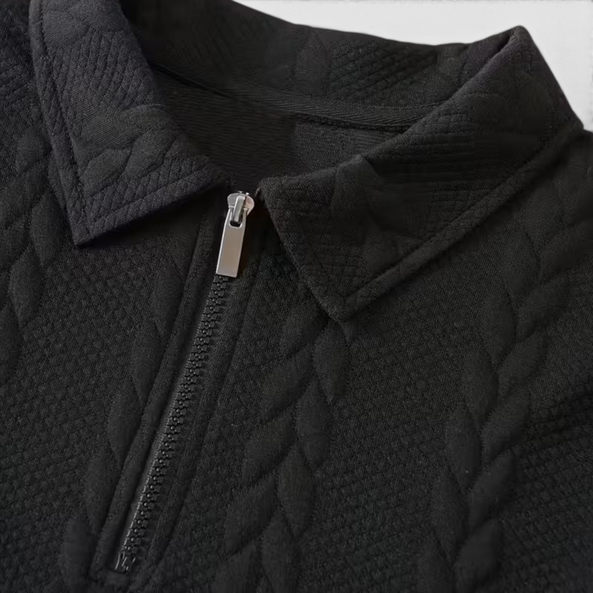 Ellmont London | Men's Long Sleeve Polo Textured Knit Regular Fit Sweatshirt