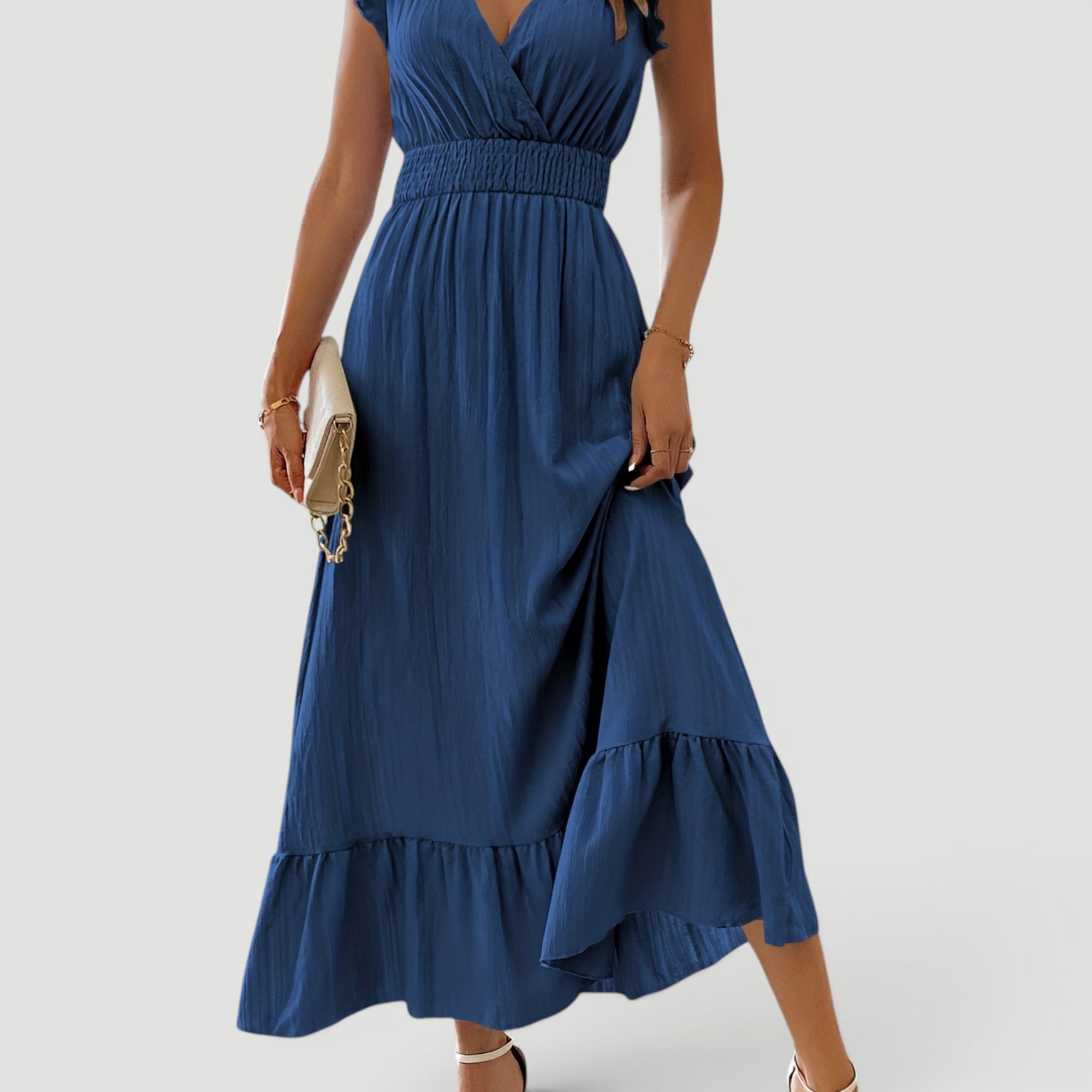 Ellmont London | Women’s Flowy V Neck Evening Summer Dress