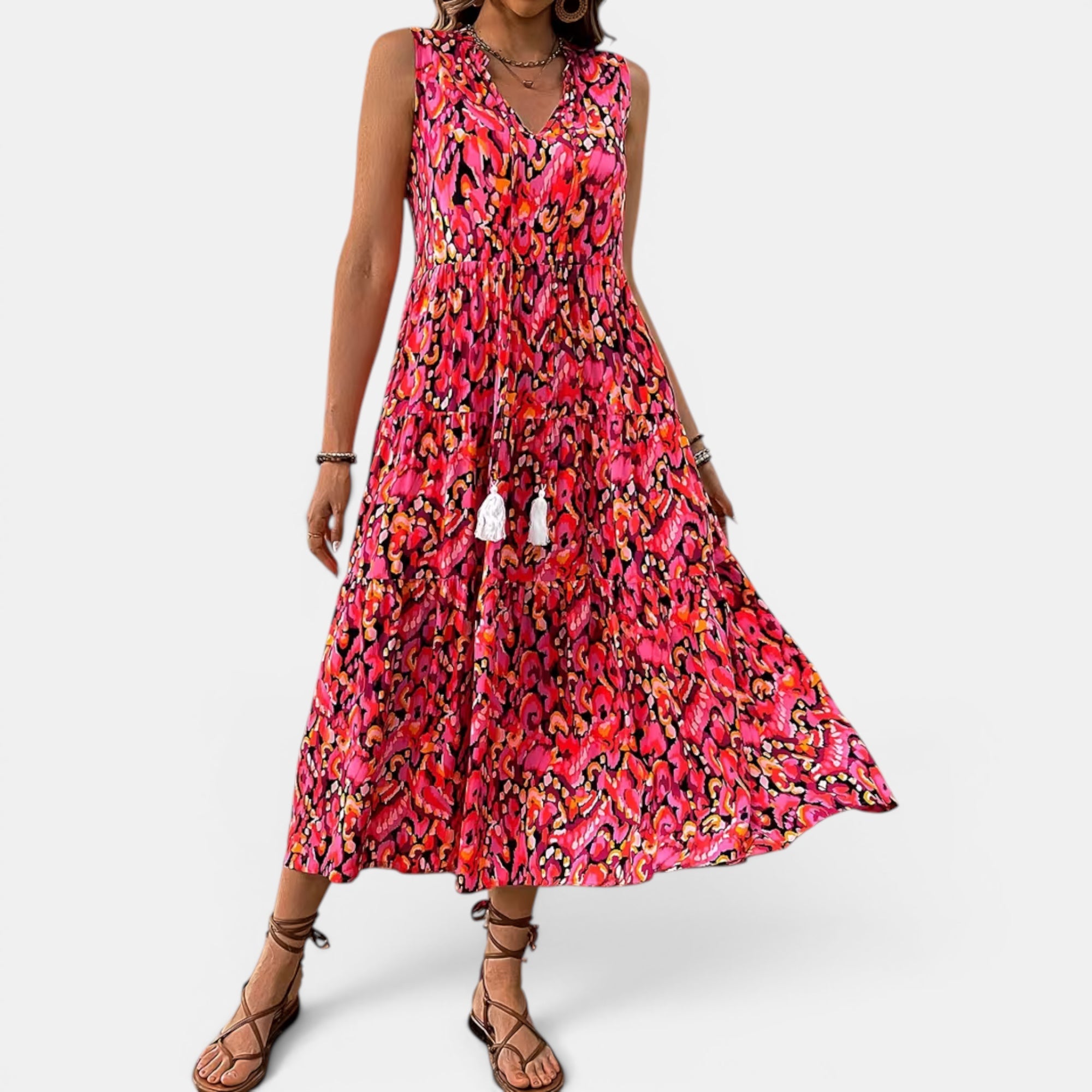 Ellmont London | Women's Lightweight Sleeveless Boho Dress for Summer