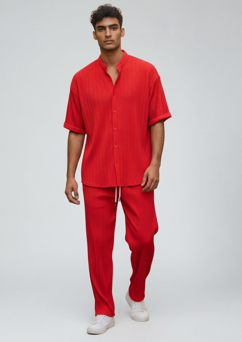Ellmont London | Men’s Summer 2 Piece Set Casual Shirt and Drawstring Pants