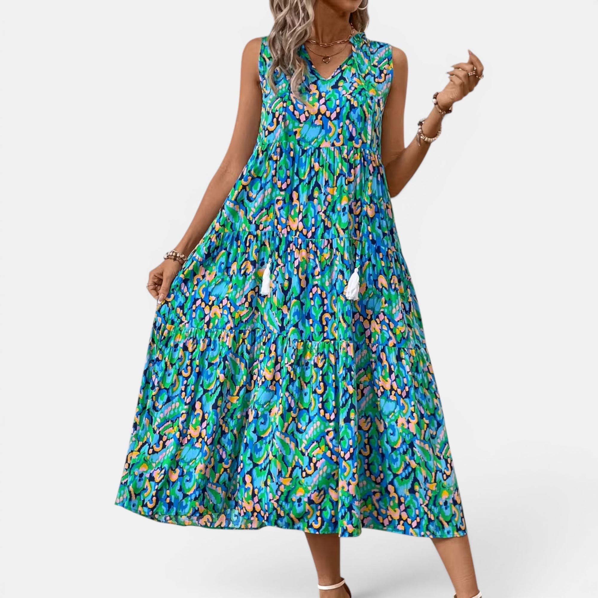 Ellmont London | Women's Lightweight Sleeveless Boho Dress for Summer