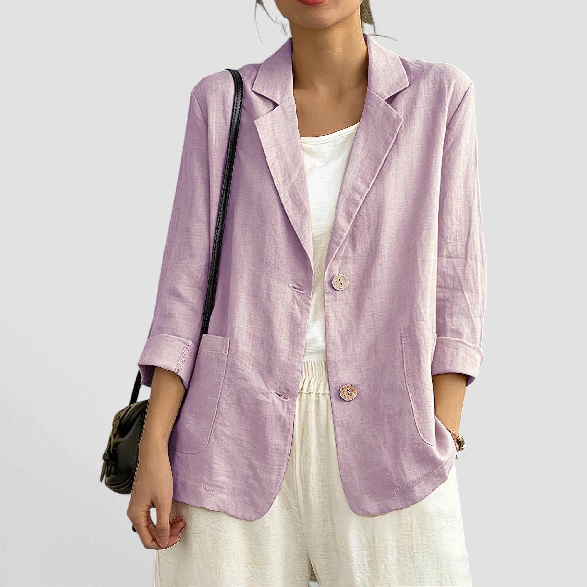 Ellmont London | Women's Summer 2 Button Blazer Jacket with Pockets