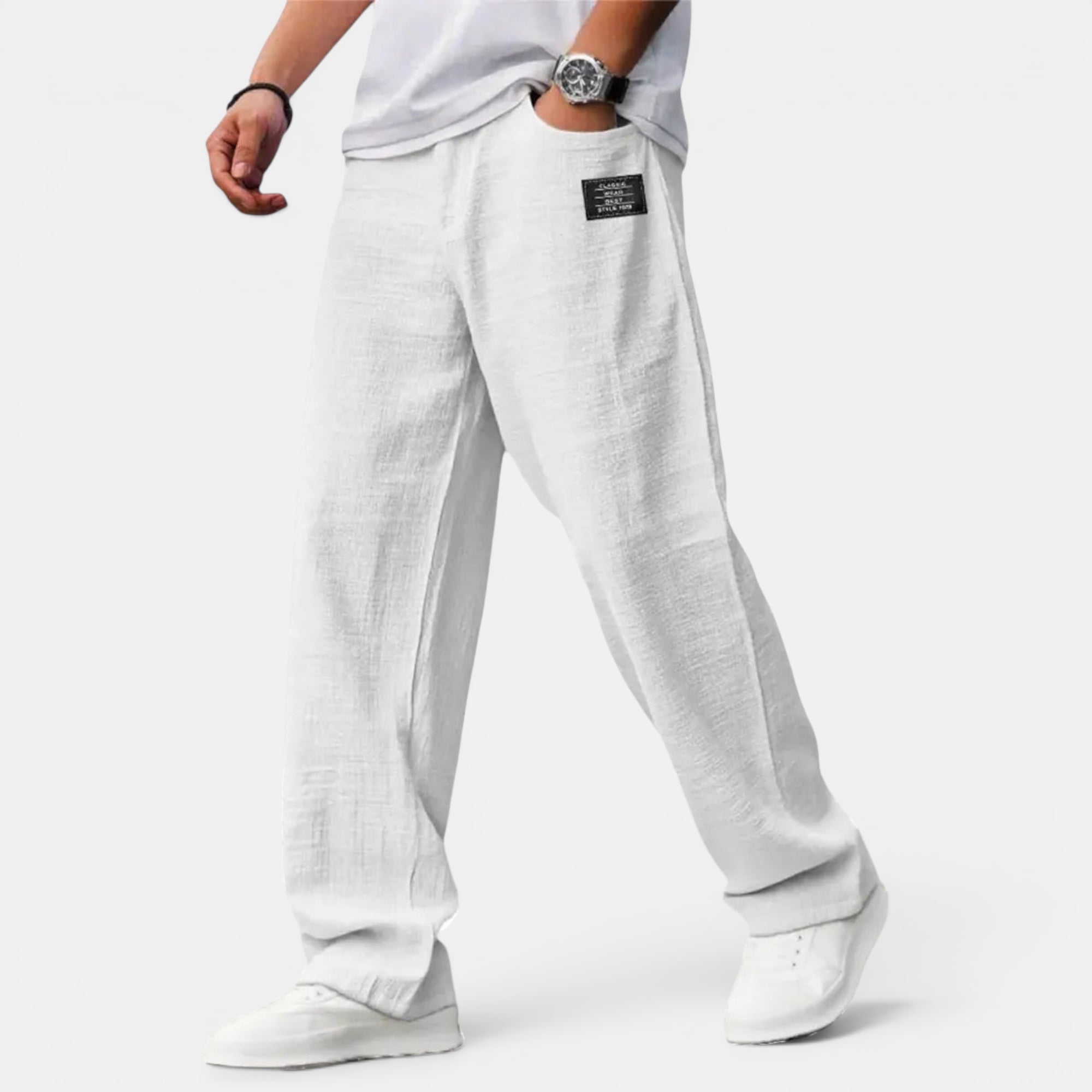 Ellmont London | Men's Relaxed Wide Leg Fit Summer Linen Palazzo Pants