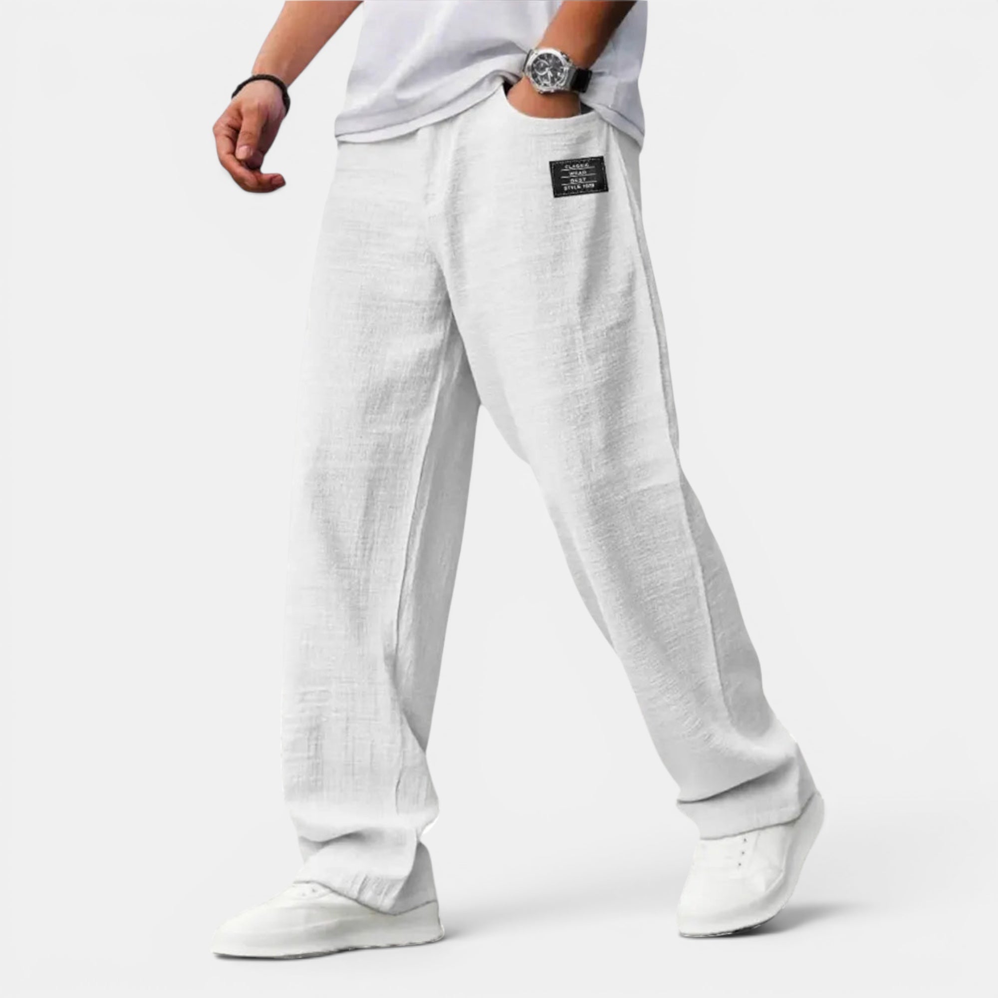 Ellmont London | Men's Lightweight Wide Leg Summer Pants Relaxed Fit