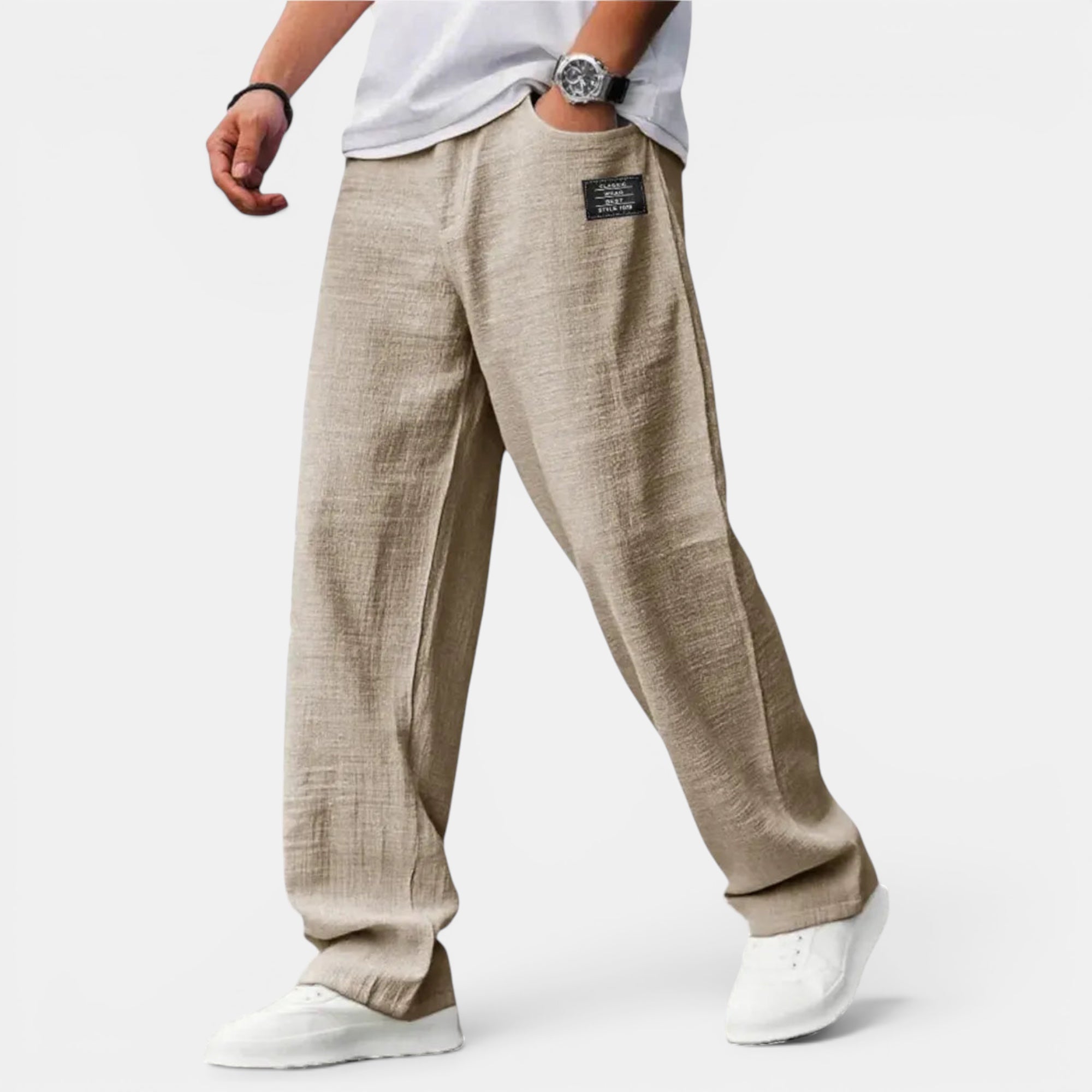 Ellmont London | Men's Relaxed Wide Leg Fit Summer Linen Palazzo Pants