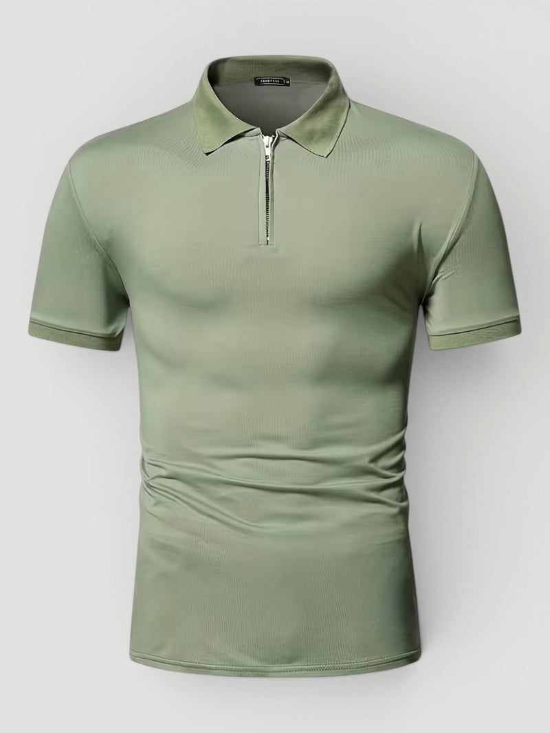 Ellmont London | Men’s Lightweight Zip Polo Shirt Everyday Style