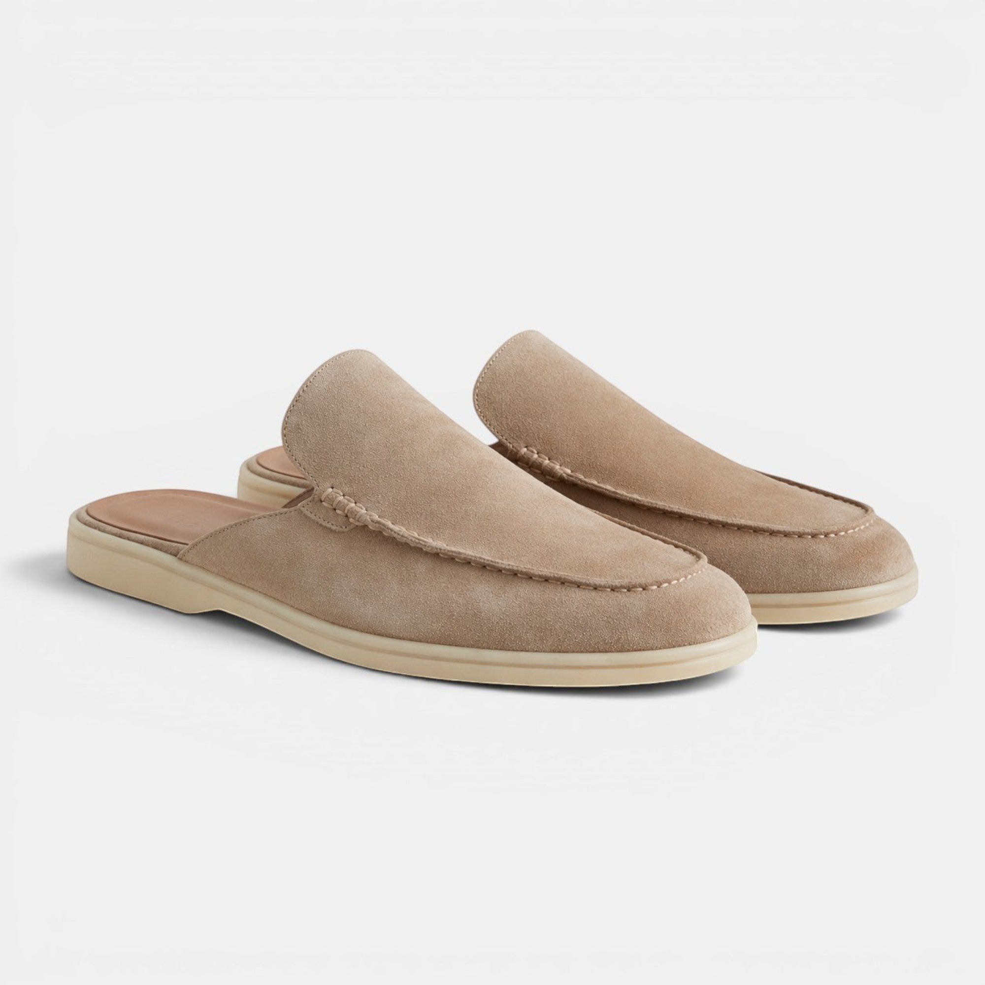 Caleb | Men's Breathable Suede Mules Lightweight Casual Slip-On Shoes