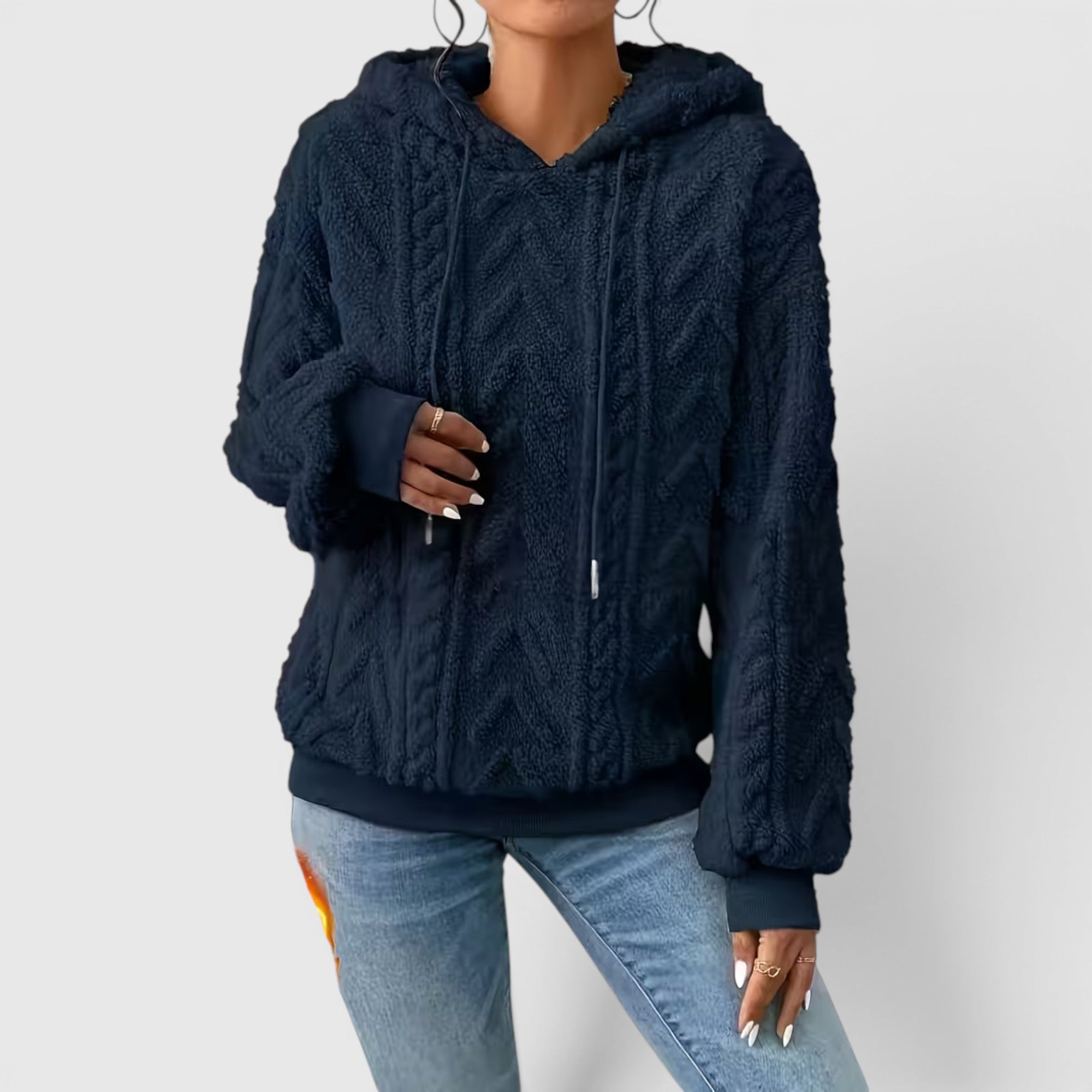 Ellmont London | Women's Casual Hooded Sweatshirt Loose Fit Everyday Pullover