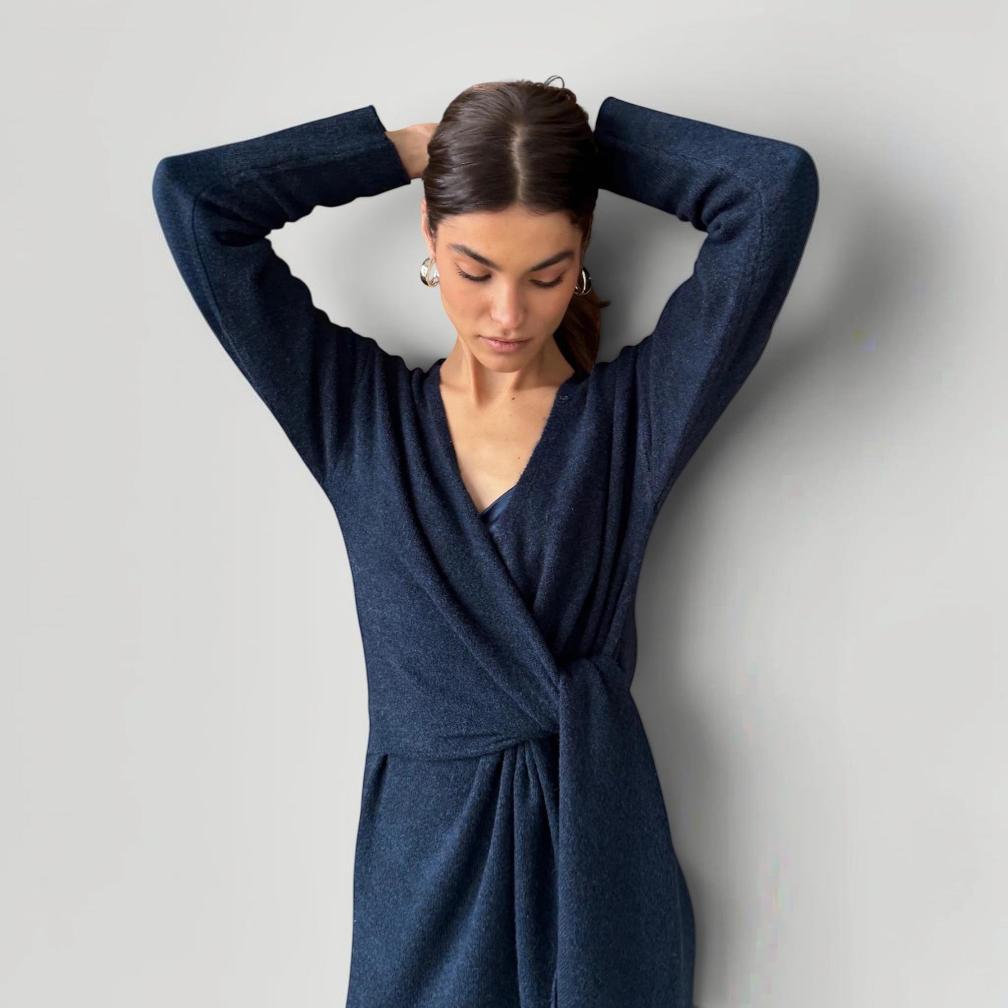 Ellmont London | Women’s Adjustable Tie Waist Lounge Elegant Wrap Dress