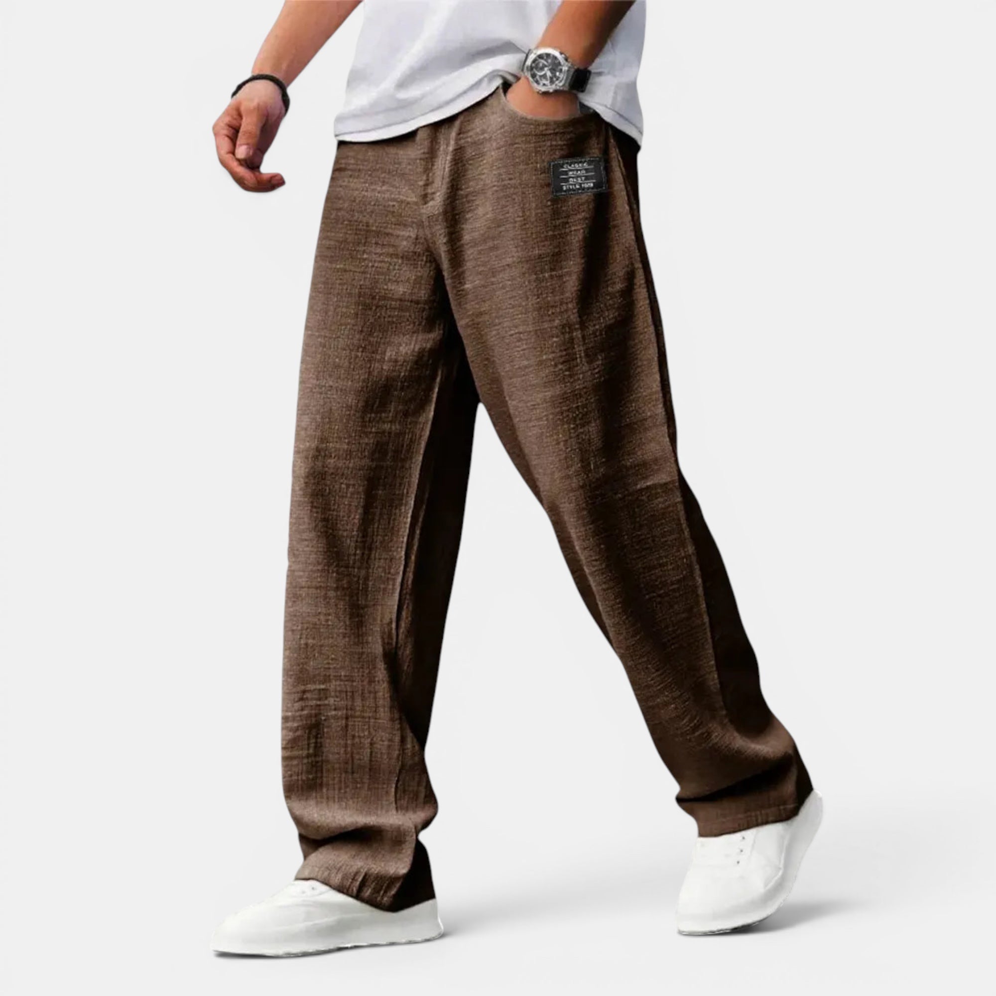 Ellmont London | Men's Lightweight Wide Leg Summer Pants Relaxed Fit