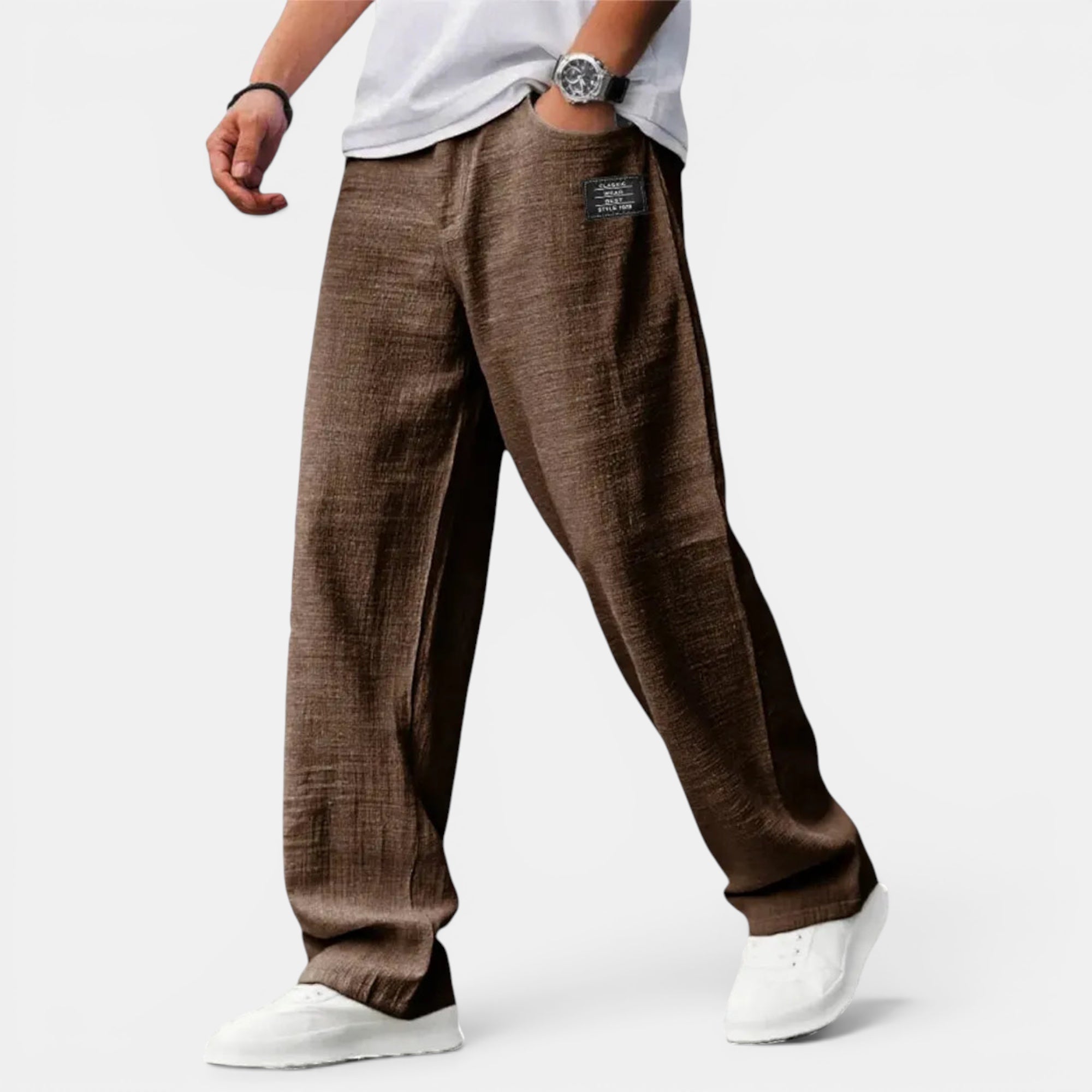 Ellmont London | Men's Relaxed Wide Leg Fit Summer Linen Palazzo Pants