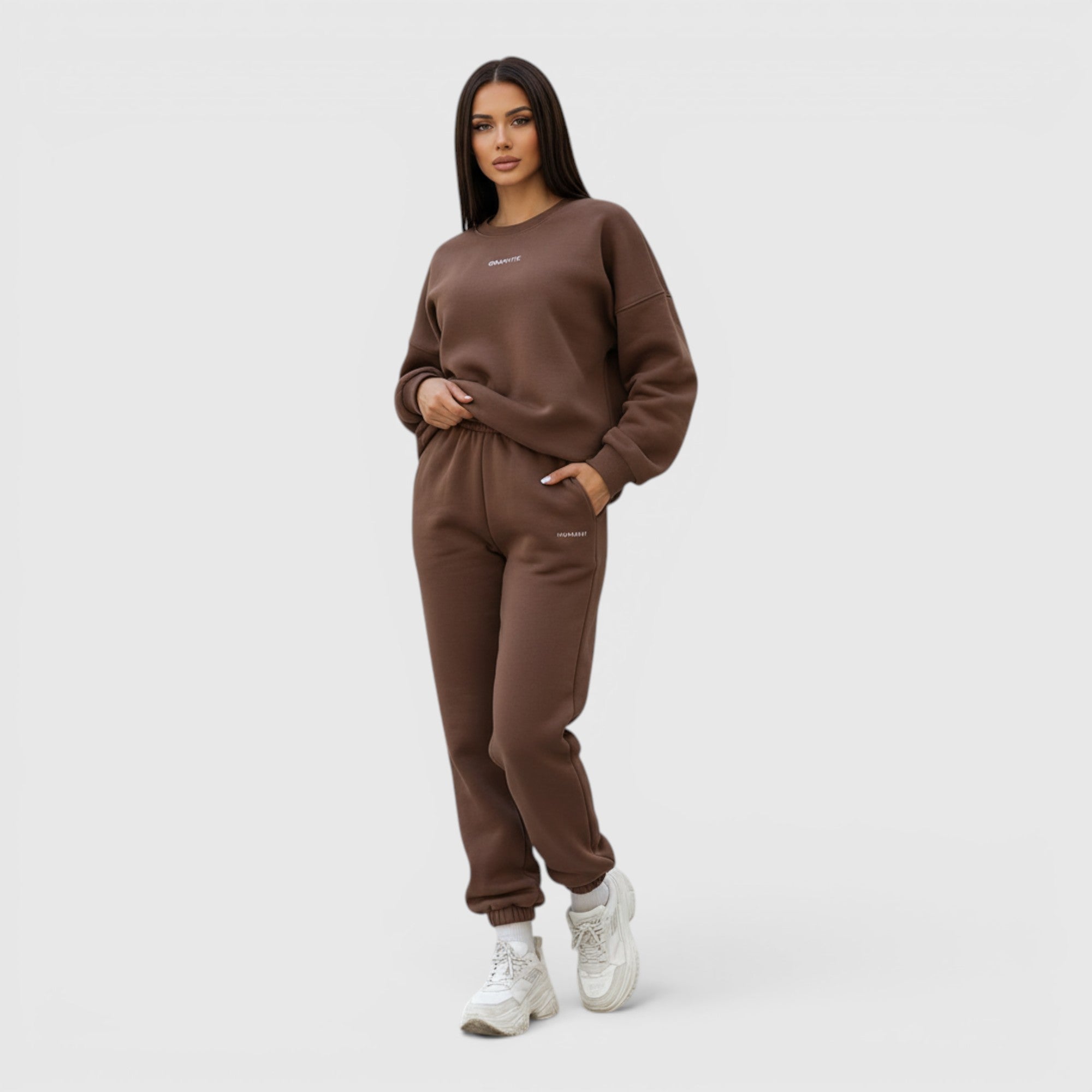 Hazel | Women's Loose Fit Embroidered Tracksuit Two-Piece Lounge Set
