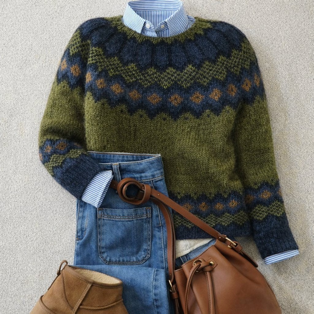 Freya | Timeless Nordic Fair-Isle Knitted Sweater