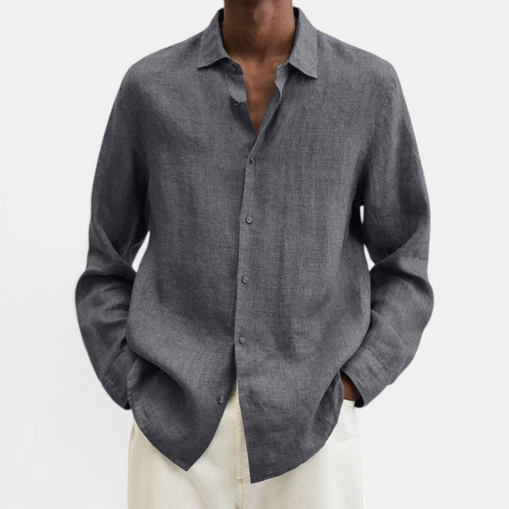 Ellmont London | Men's Lightweight Linen Breathable Button Up Shirt