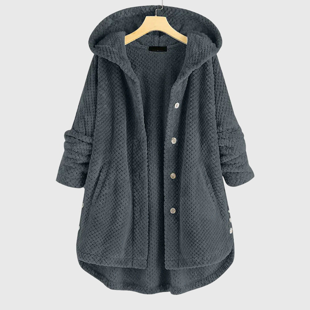 Poppy | Franca™ Fleece Jacket with Hood — Reversible Women's Coat