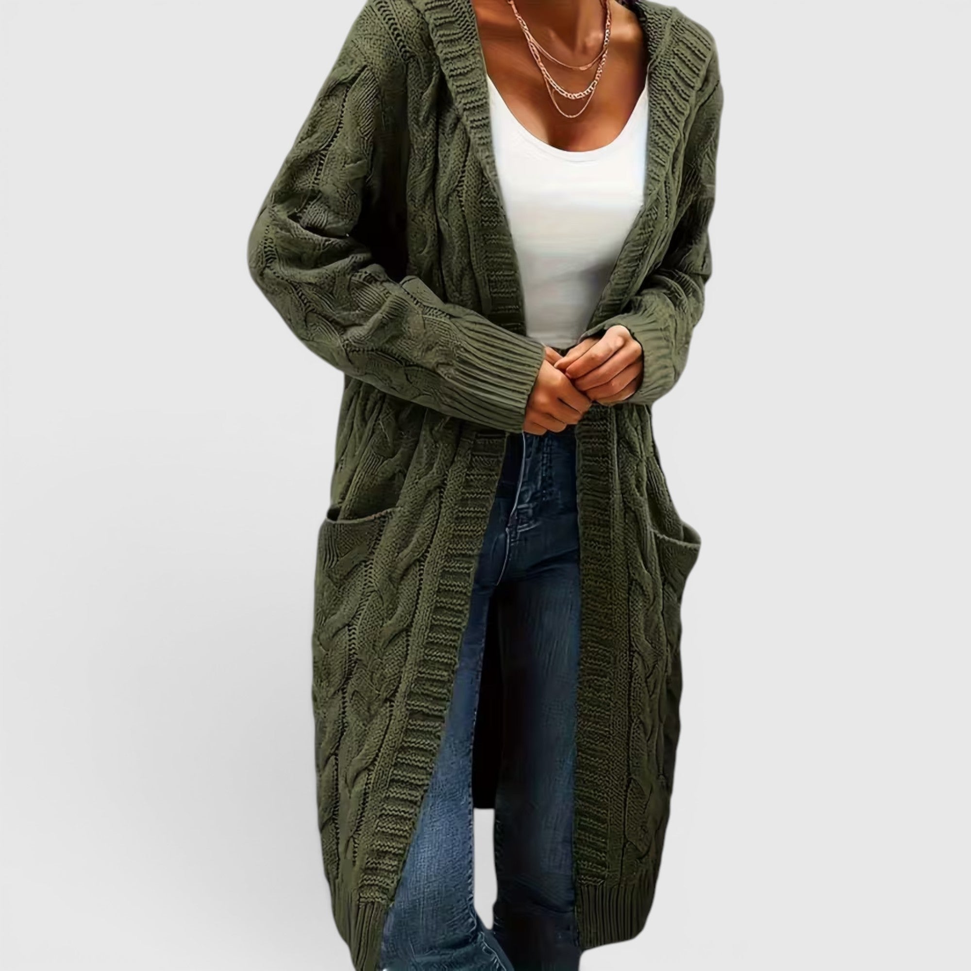 Ellmont London | Women's Breathable Casual Office Long Sweater