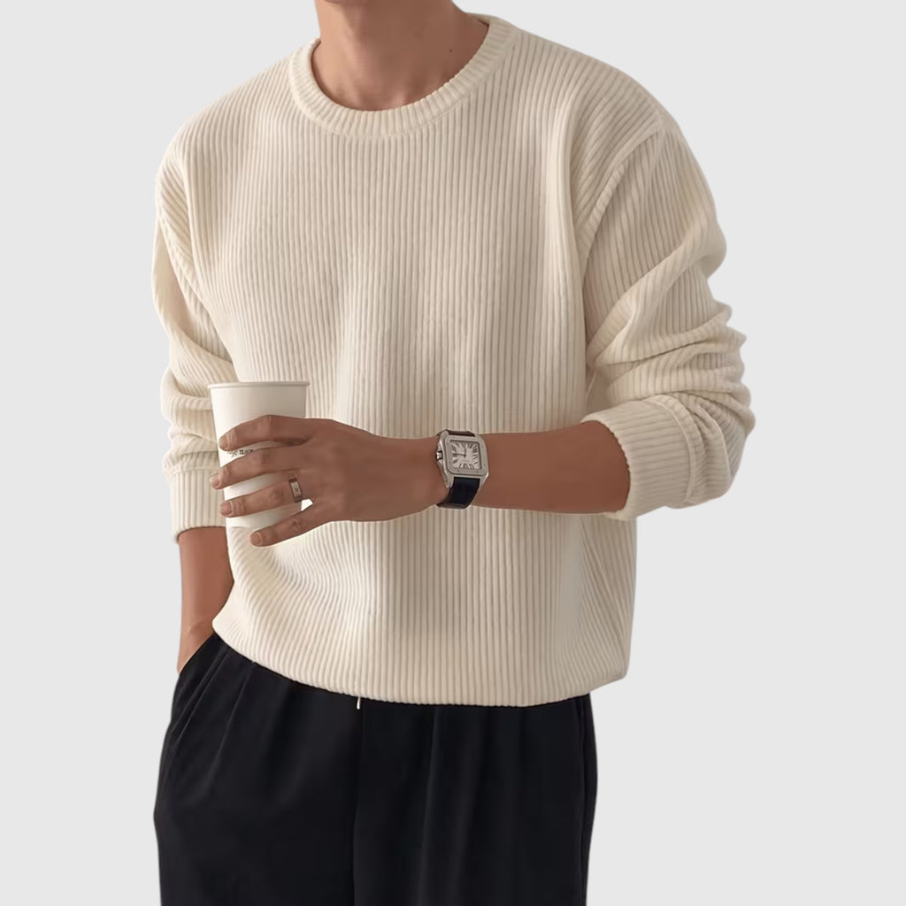 Liam | Men's Crewneck Sweater Loose Fit Everyday Knit Sweatshirt
