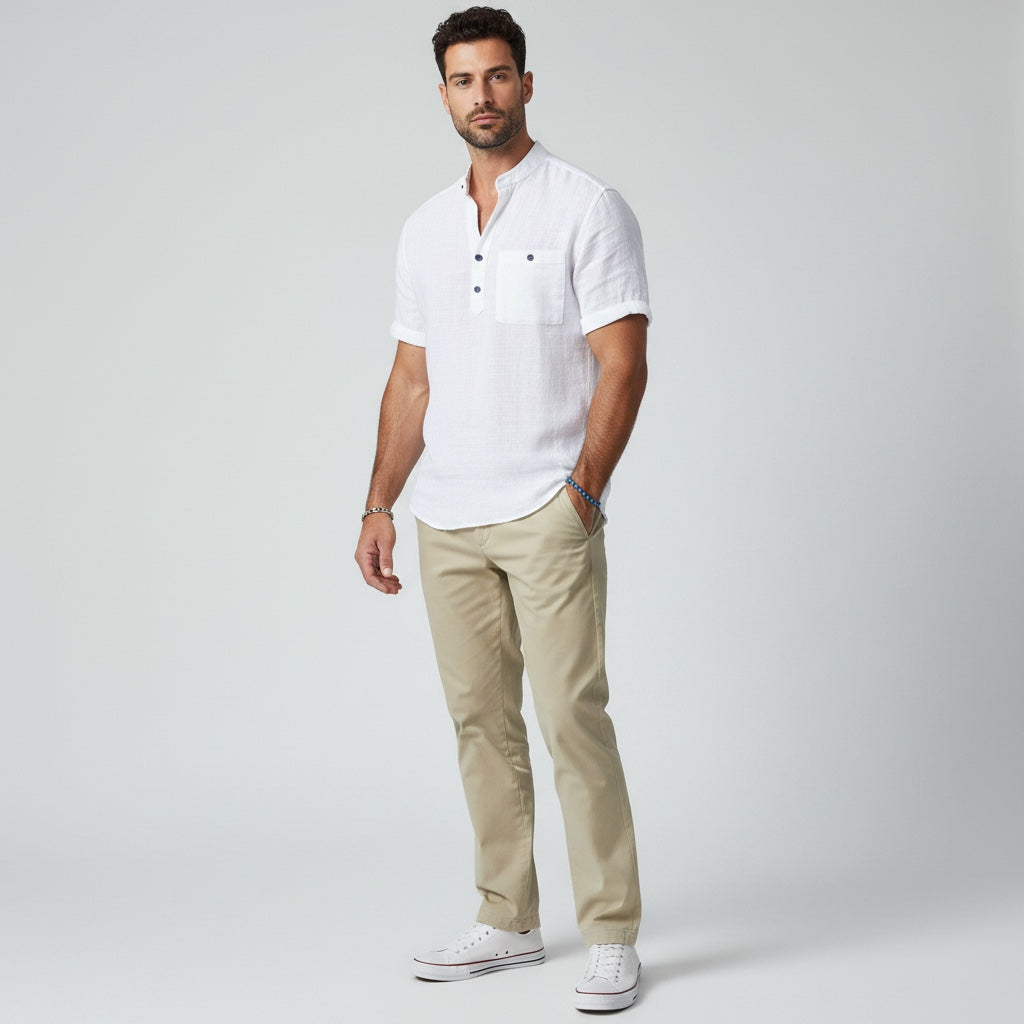 Ellmont London | Men’s Breathable Summer Shirt Short Sleeve