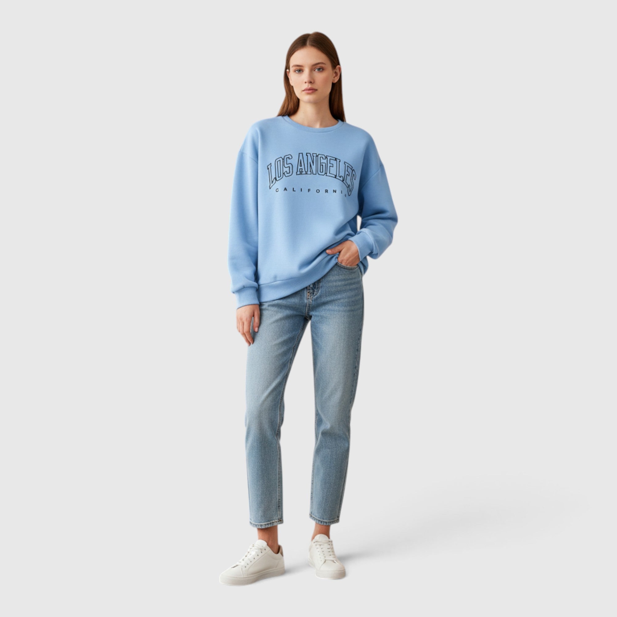 Marina | Women's Oversized Sweater – Casual Crew Neck Everyday Sweatshirt