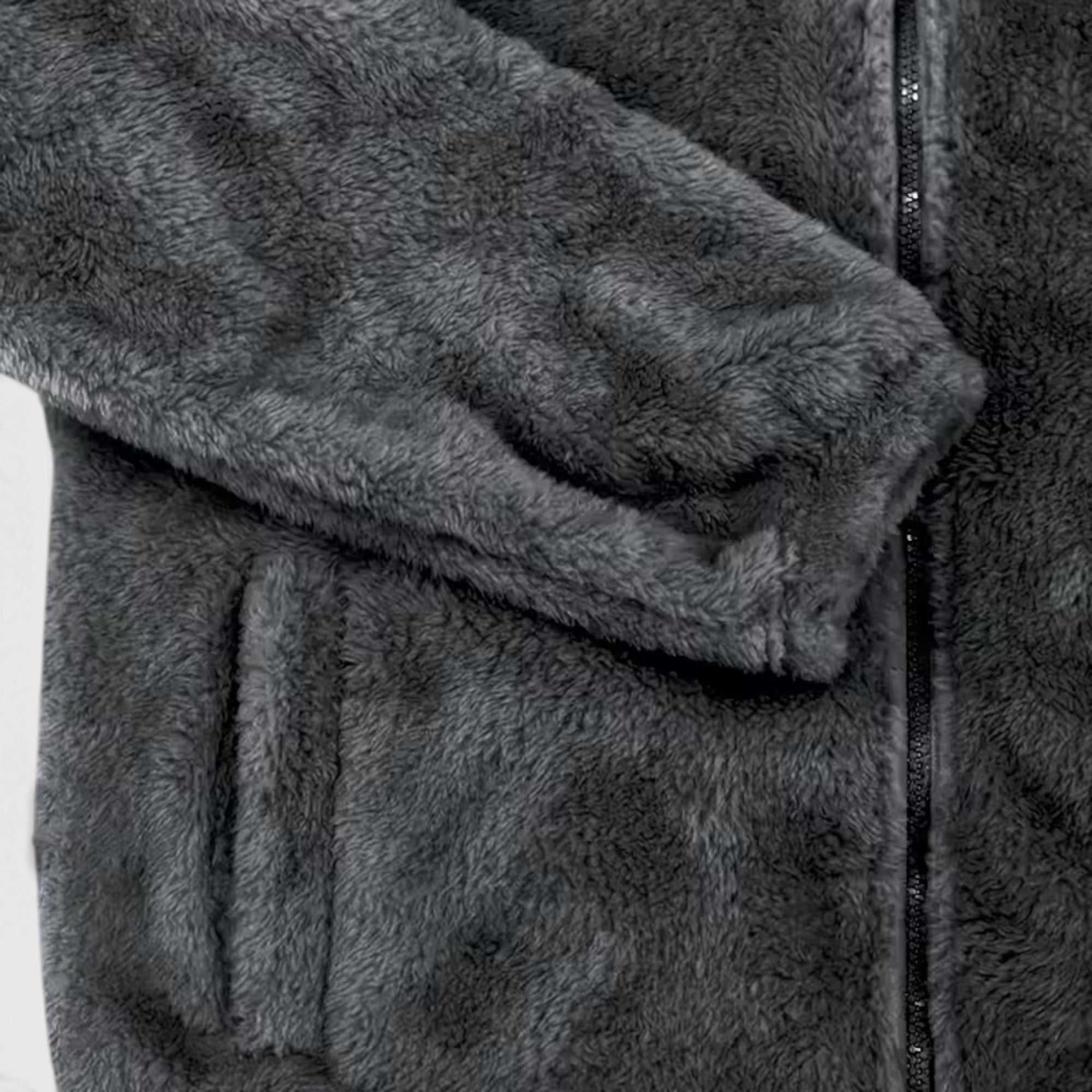 Jasper | Men's Warm Zip Up Teddy Jacket – Hooded Plus Size Outerwear