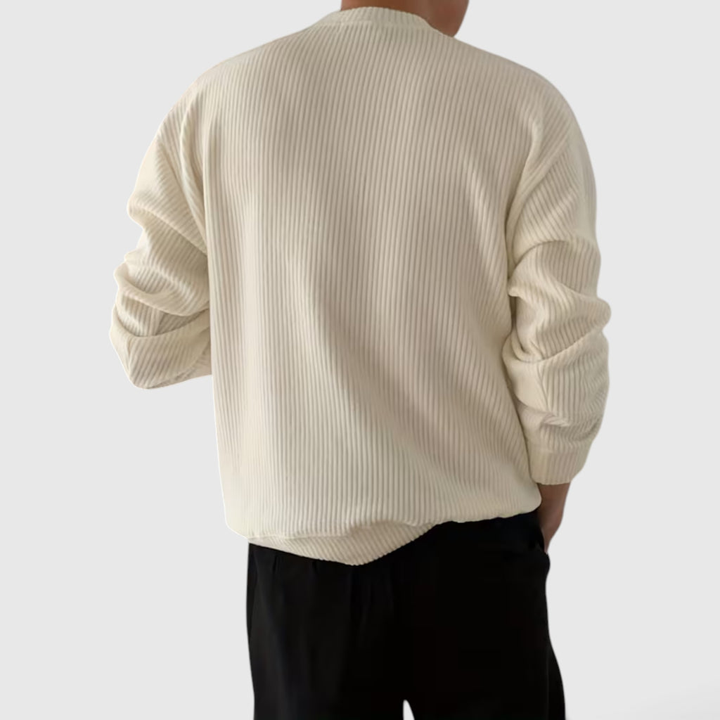 Liam | Men's Crewneck Sweater Loose Fit Everyday Knit Sweatshirt