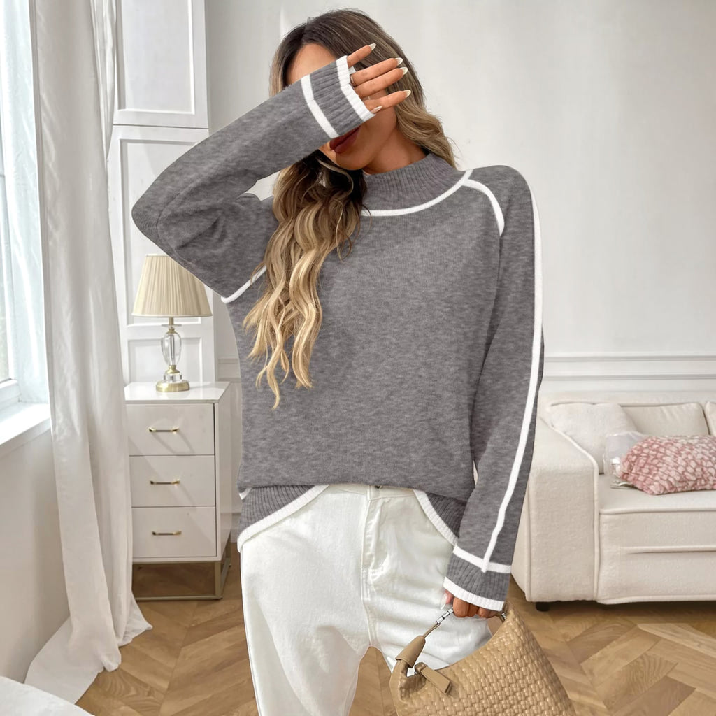 Ellmont London | Women's Soft Knit Turtleneck Pullover Sweater Everyday Wear