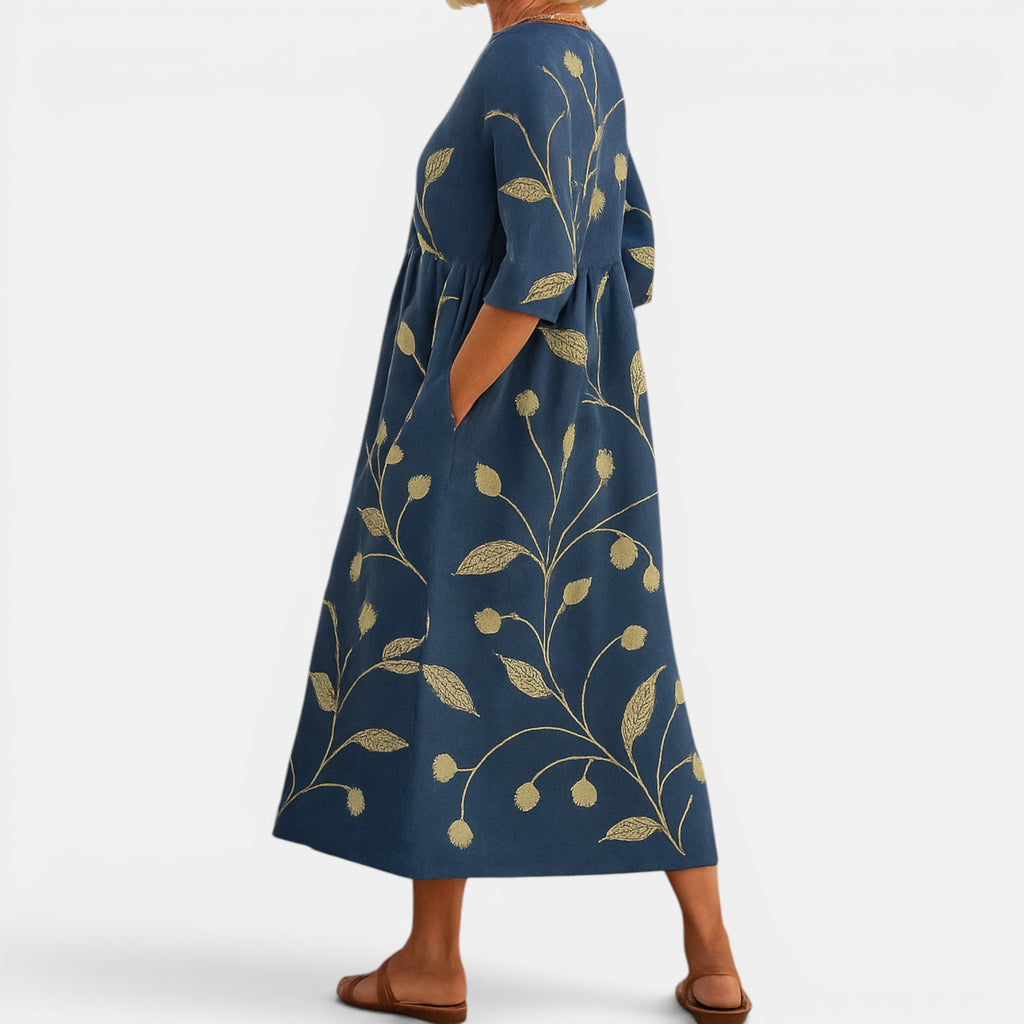 Ellmont London | Women's Lightweight Summer Midi Dress Sleeve Coverage