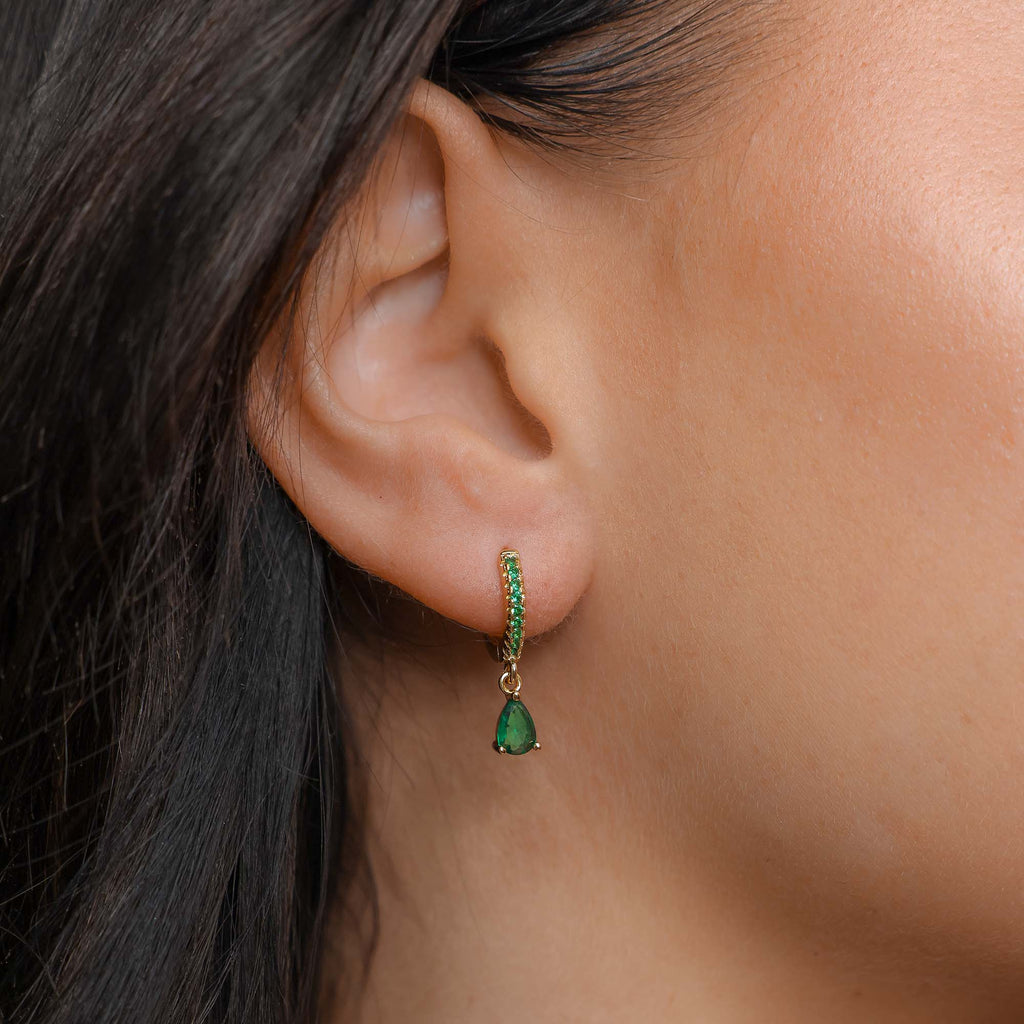 Ellmont -  Aurora Gemstone Huggie Earrings
