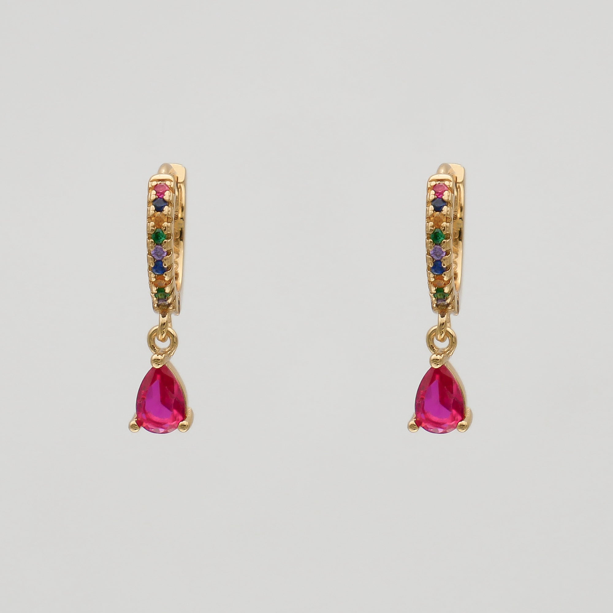 Ellmont -  Aurora Gemstone Huggie Earrings