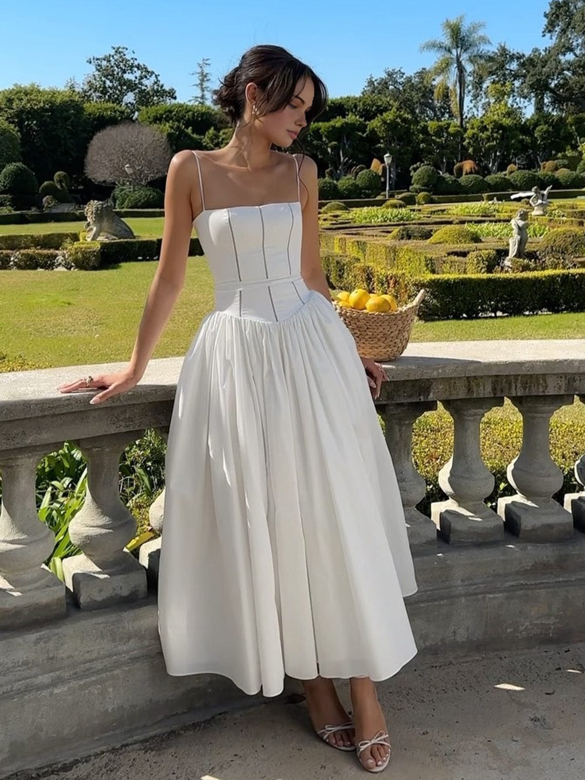 Tamsin | Women’s Wedding Guest Elegant Corset Midi Dress