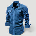 Ellmont London | Men’s Casual Button-Up Corduroy Shirt Soft Cord Fabric
