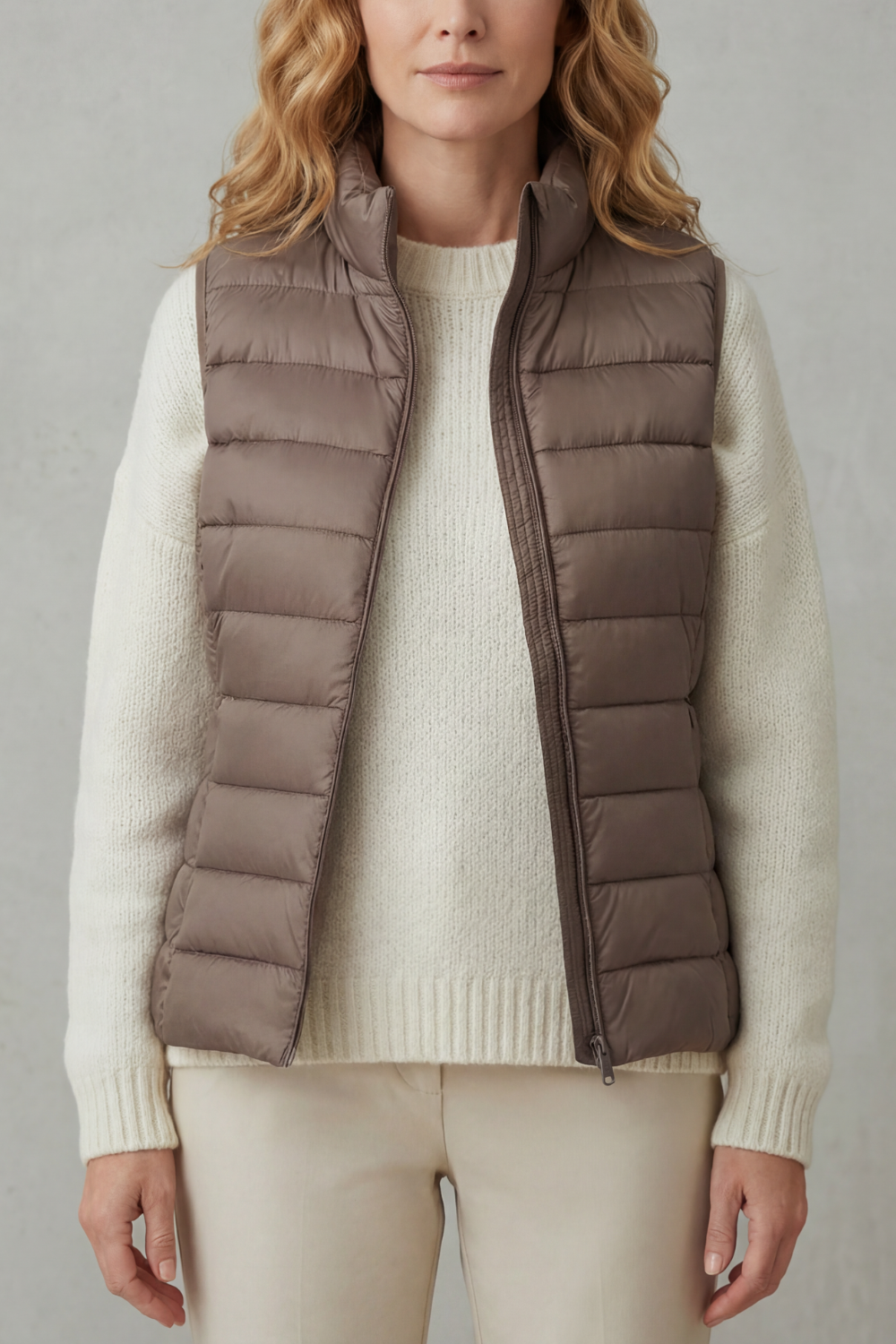 Flora | Women's Lightweight Puffer Vest — Sleeveless Quilted Gilet